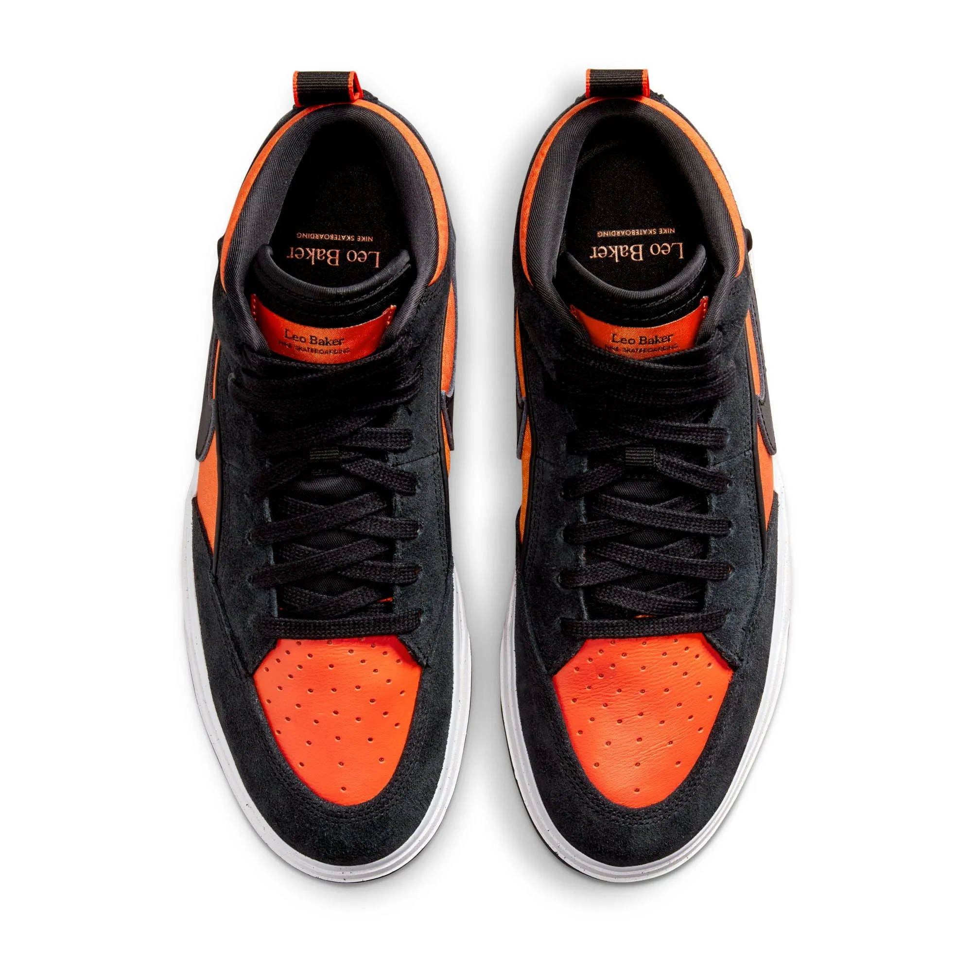 Nike SB Leo Baker React Shoes - Black/Black-Orange-Electro Orange Asics Solution Speed Ff Tennis Shoe