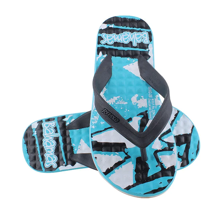 Flip Flops for Men BHG 28 Leather Square Toe Flip Flops