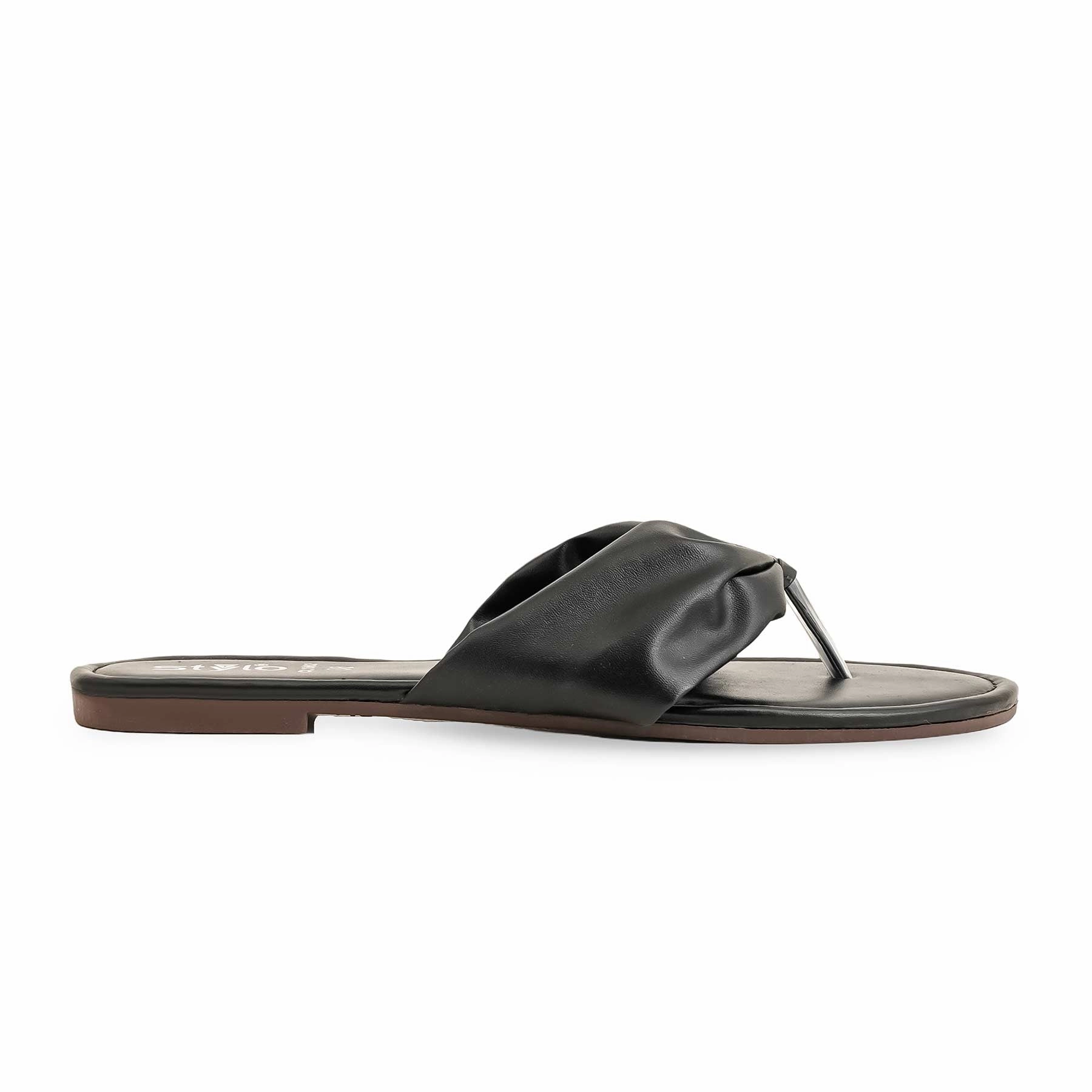 Black Casual Chappal For Women CL1962 Suit And Casual Shoes