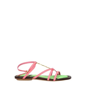 Jacquemus Pink Leather Flat Sandals Best Sports Shoes For Flat Feet