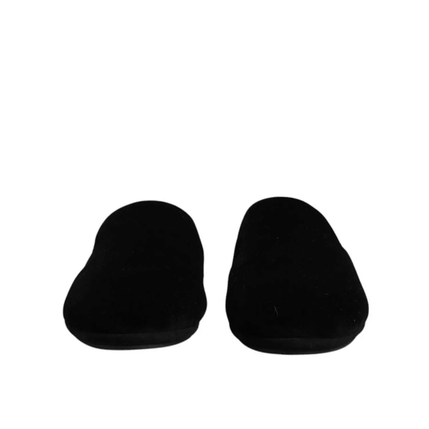 Leather Woven Flat Shoes Dolce & Gabbana Black Viscose Velvet Slides Flat Slipper Shoes