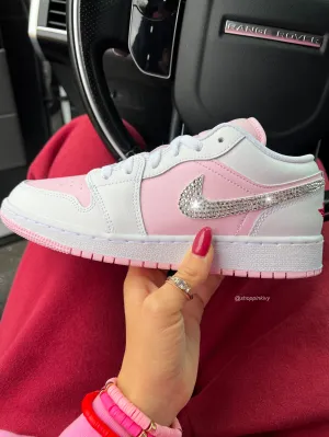 Adidas Referee Shoes Pink and White Swarovski Womens Air Jordan 1 Low Shoes