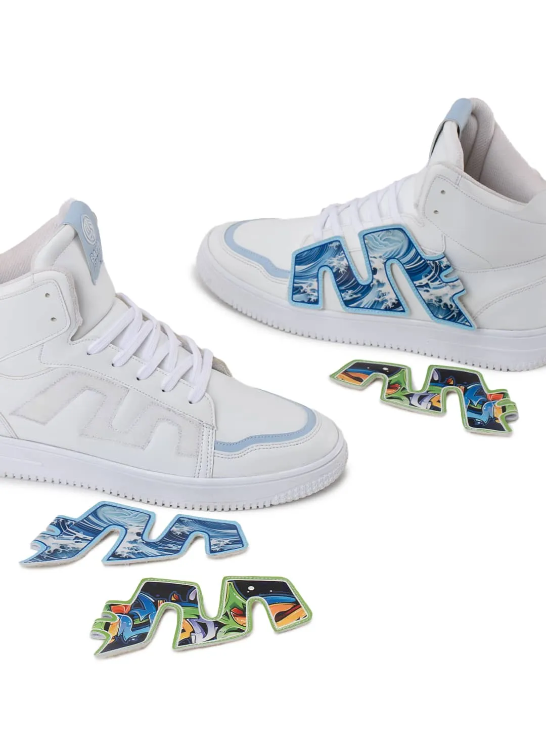 Bacca Bucci High-Top PATCH-PLAY Men's Sneakers Benassi Slip On Casual Shoes