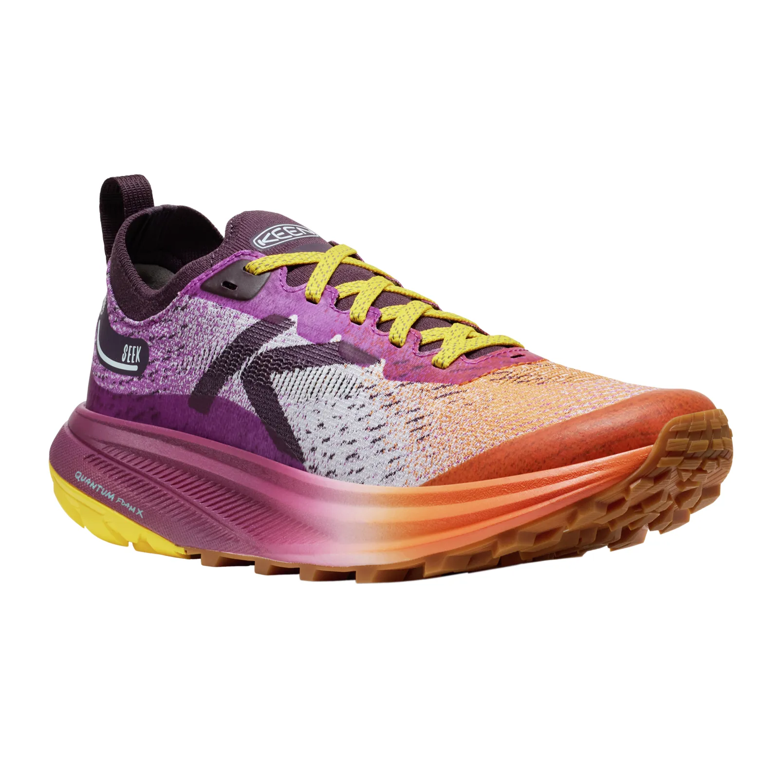 Keen Seek Trail Running Shoe (Women) - Willowherb/Orange Peel Trail Barefoot Shoes