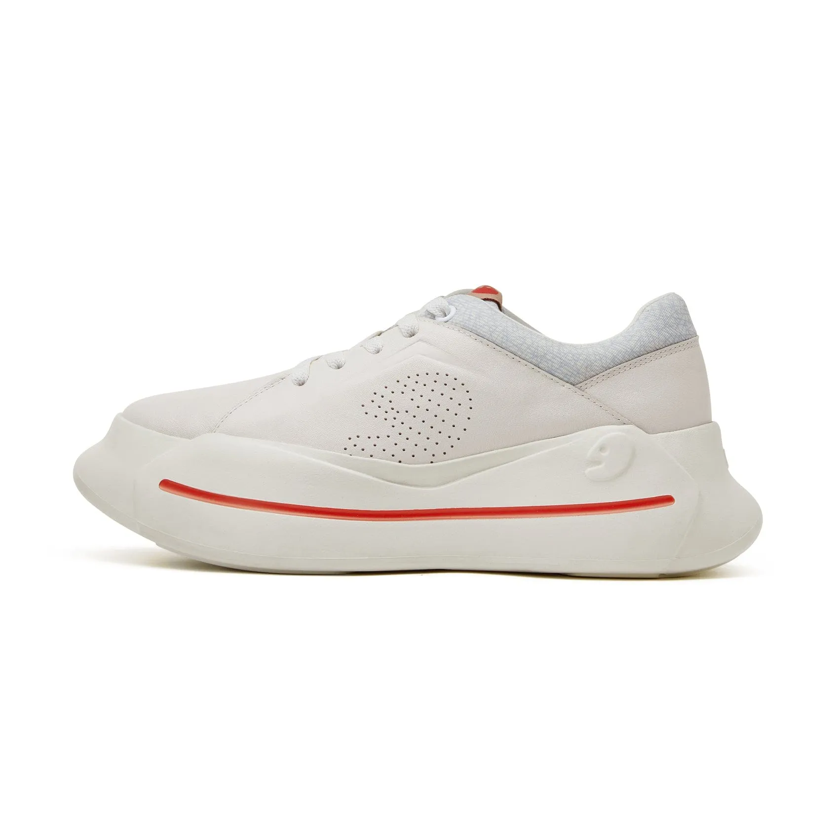 Beige Santander I Women White Leather Skate Shoes