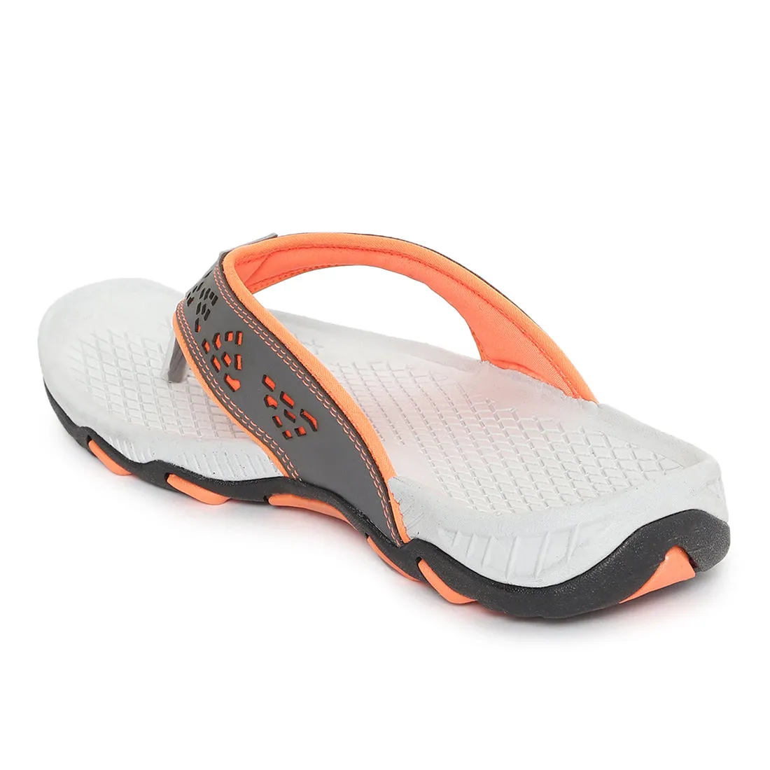 Seahorse Flip Flops Paragon Grey and Orange Ultra-Durable Everyday Flip Flops for Men