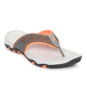 Lake Flip Flops Paragon Grey and Orange Ultra-Durable Everyday Flip Flops for Men