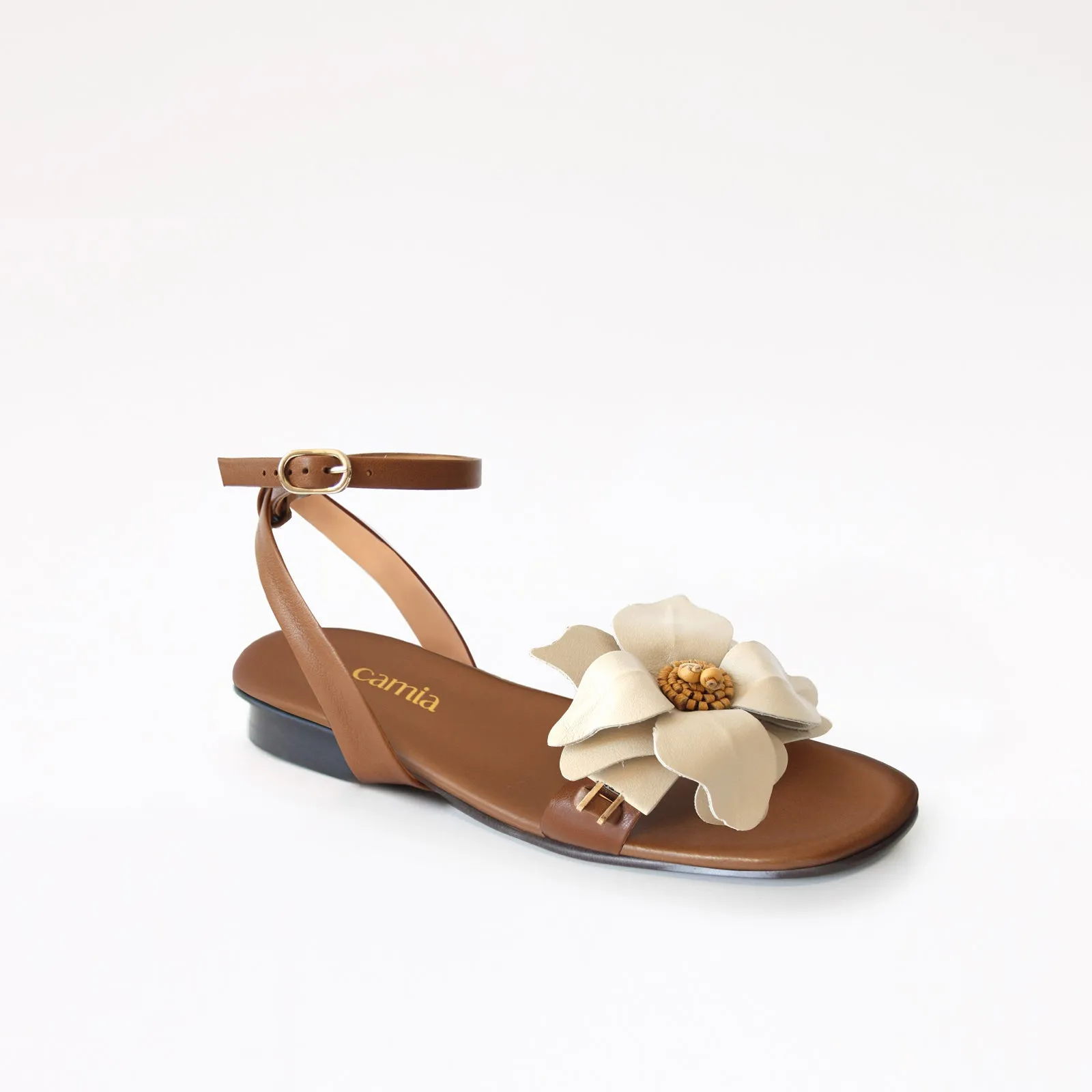 Stability Shoes Flat Feet Espresso Swap Sandal Margarita Flower