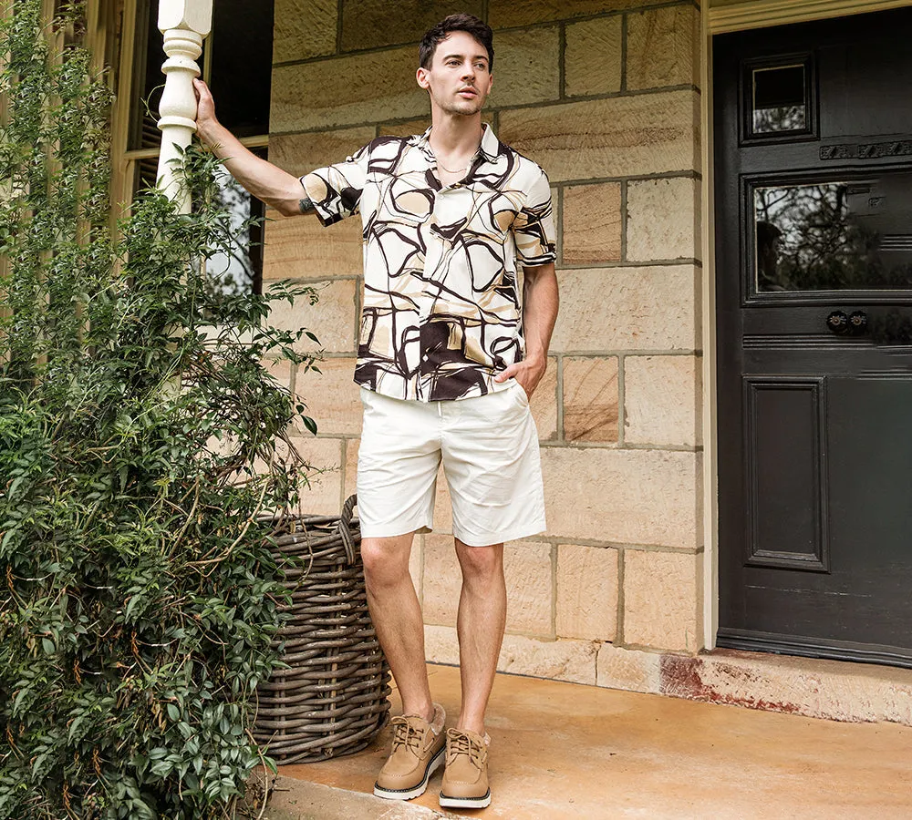 Doc Martens Keith Casual Shoes EVERAU Men Sheepskin Wool Lace Up Casual Shoes Trekker