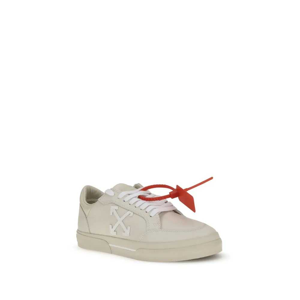 Size To Skate Size Chart Off-White Beige Leather Low Top Sneakers