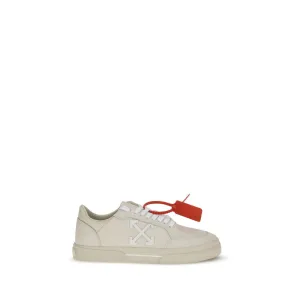 Street Skate Shoes Off-White Beige Leather Low Top Sneakers