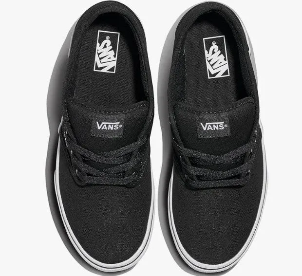 Vans Youth Atwood Shoe Low-Top Kids Black/White Casual Shoes Wear With Chinos