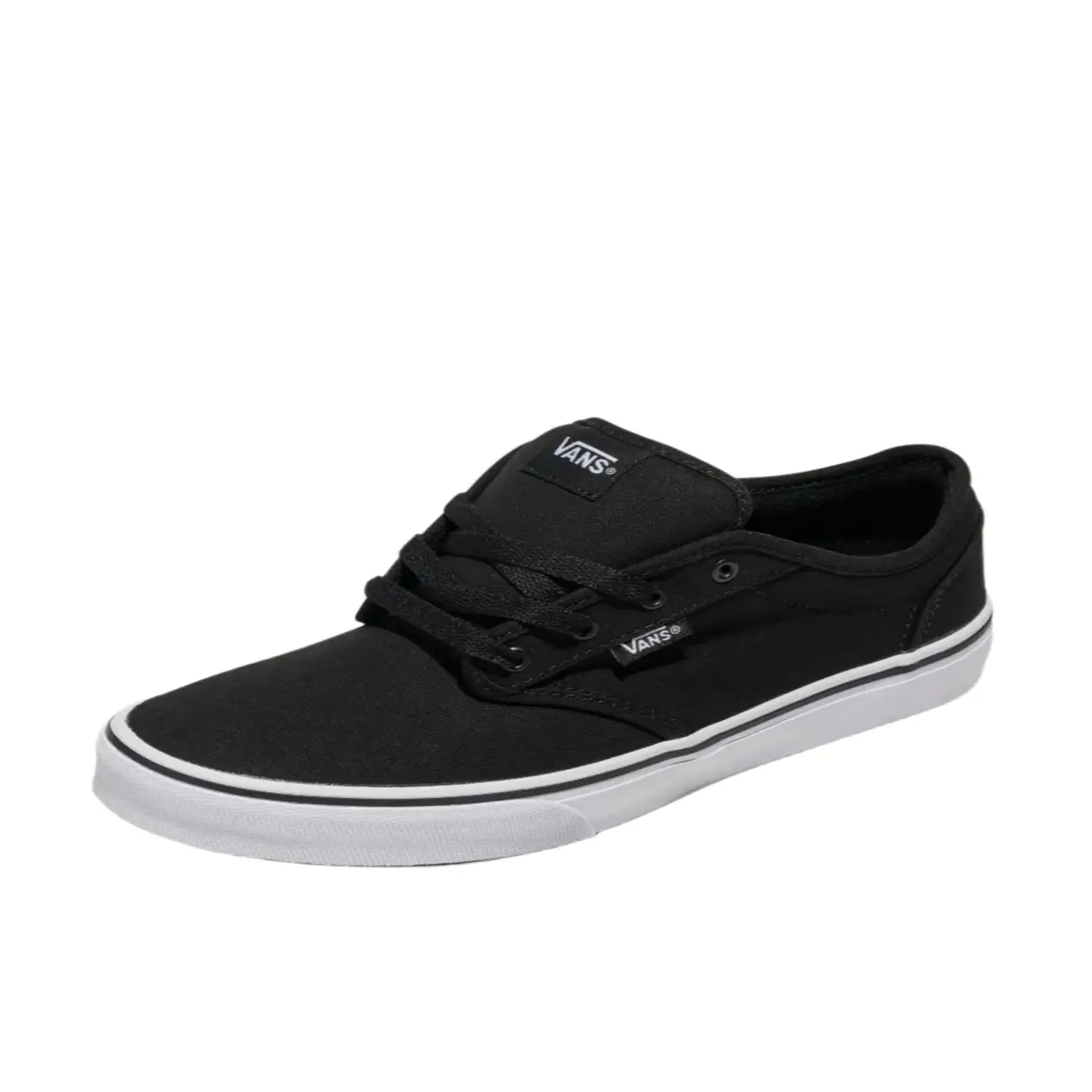 Vans Youth Atwood Shoe Low-Top Kids Black/White Boat Shoes Casual