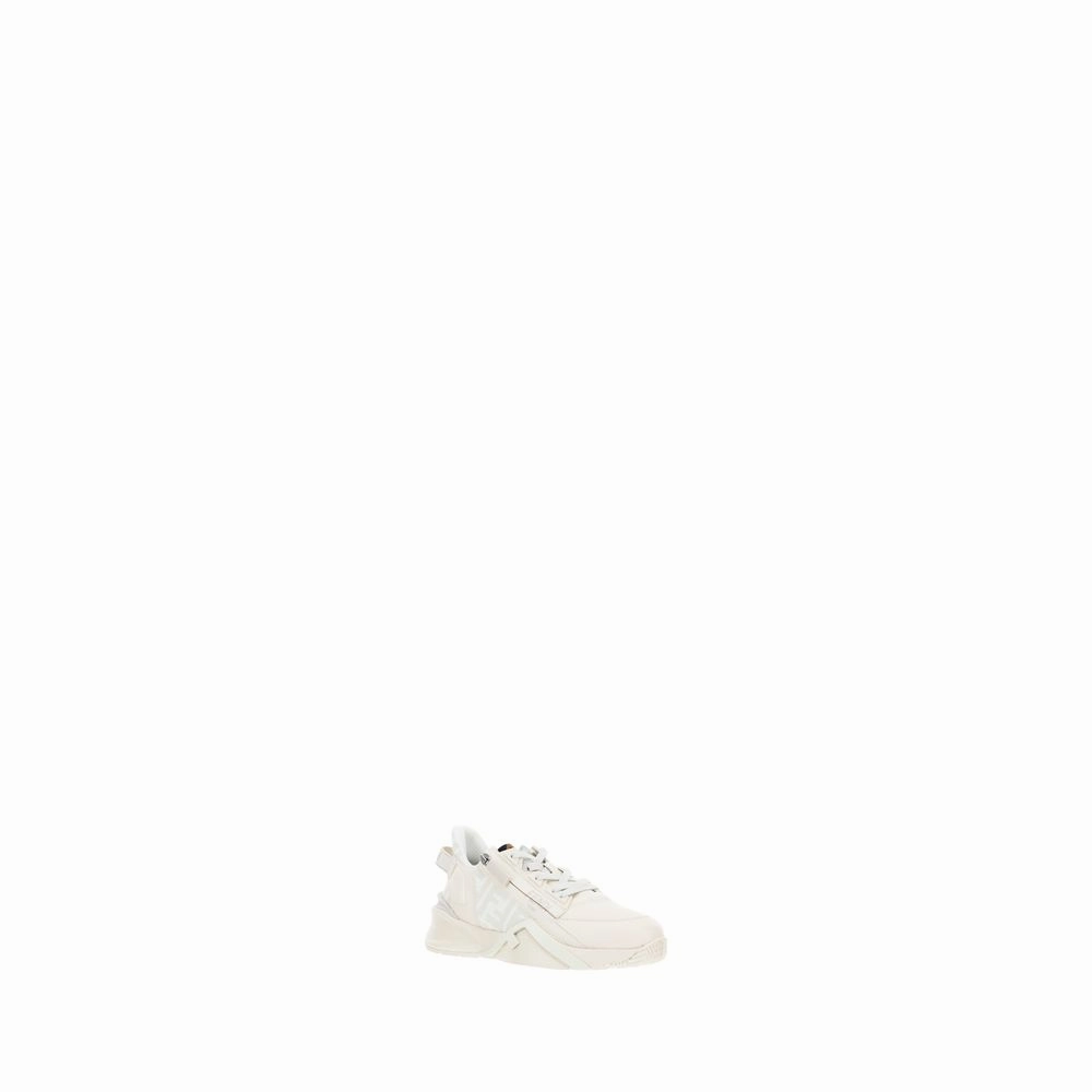Fendi White Calf Leather Bos Taurus Athletic Sneakers Inserts For Running Shoes