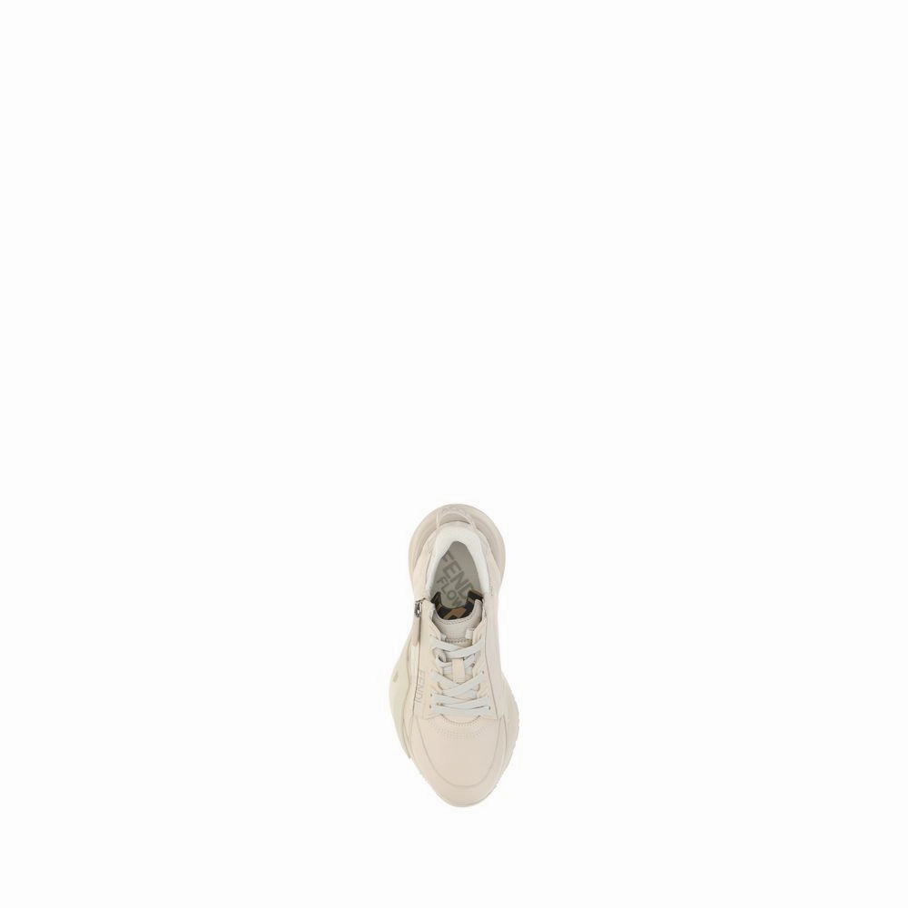 Running Shoes Release Dates Fendi White Calf Leather Bos Taurus Athletic Sneakers