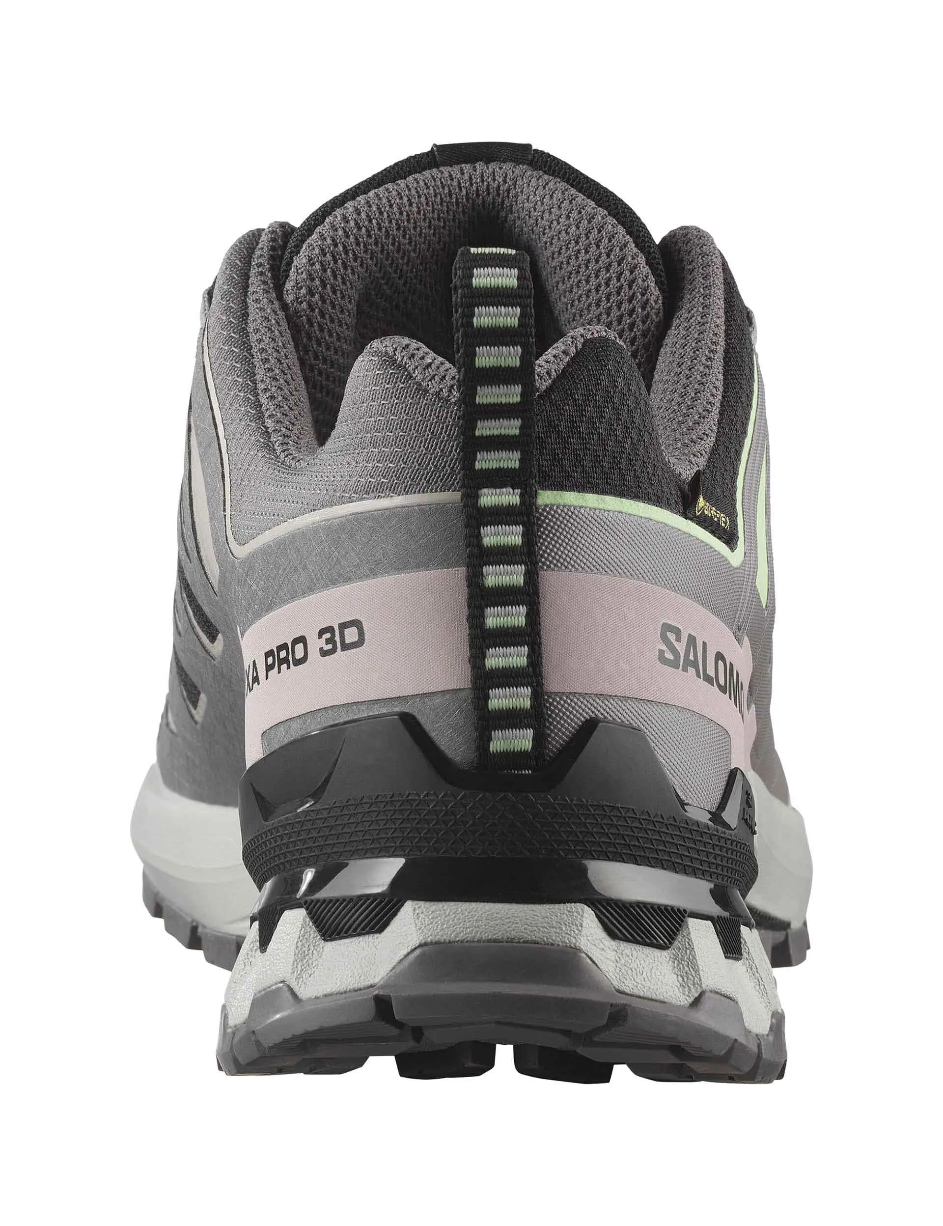 XA Pro 3D V9 Gore-Tex - Black/Patina Green/Grey Violet Trail Running Shoes No Laces