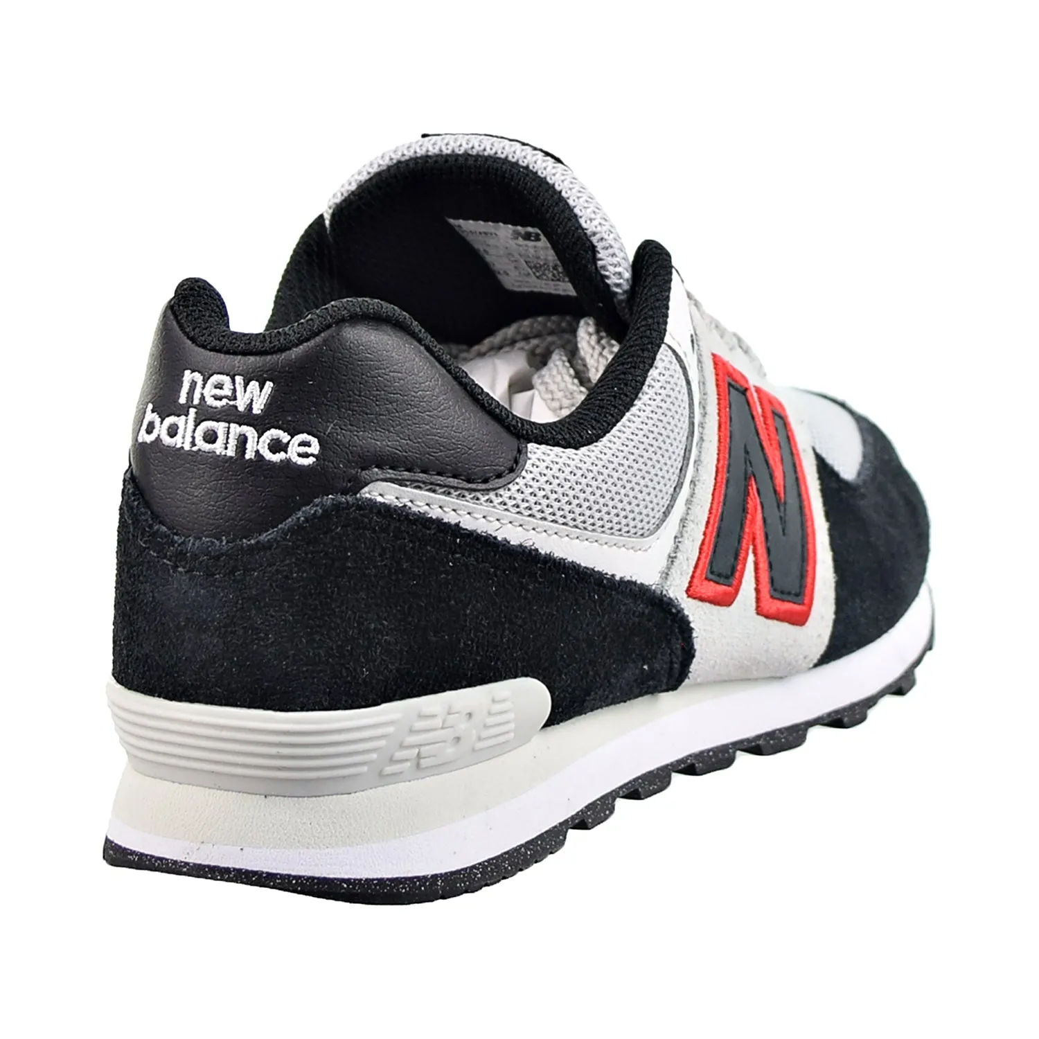 New Balance 574 Big Kids' Shoes White-Black-Red Trail Vs Road Running Shoes