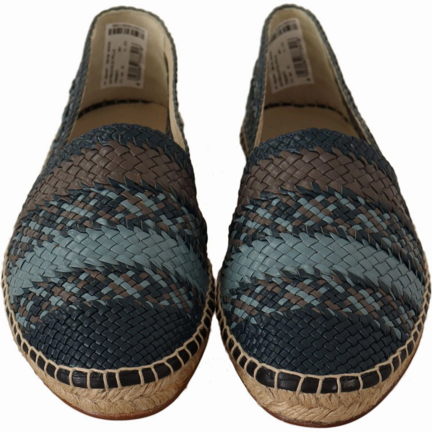 Dolce & Gabbana Blue Gray Slip On Buffalo Espadrille Shoes Dior Espadrilles Tie Up