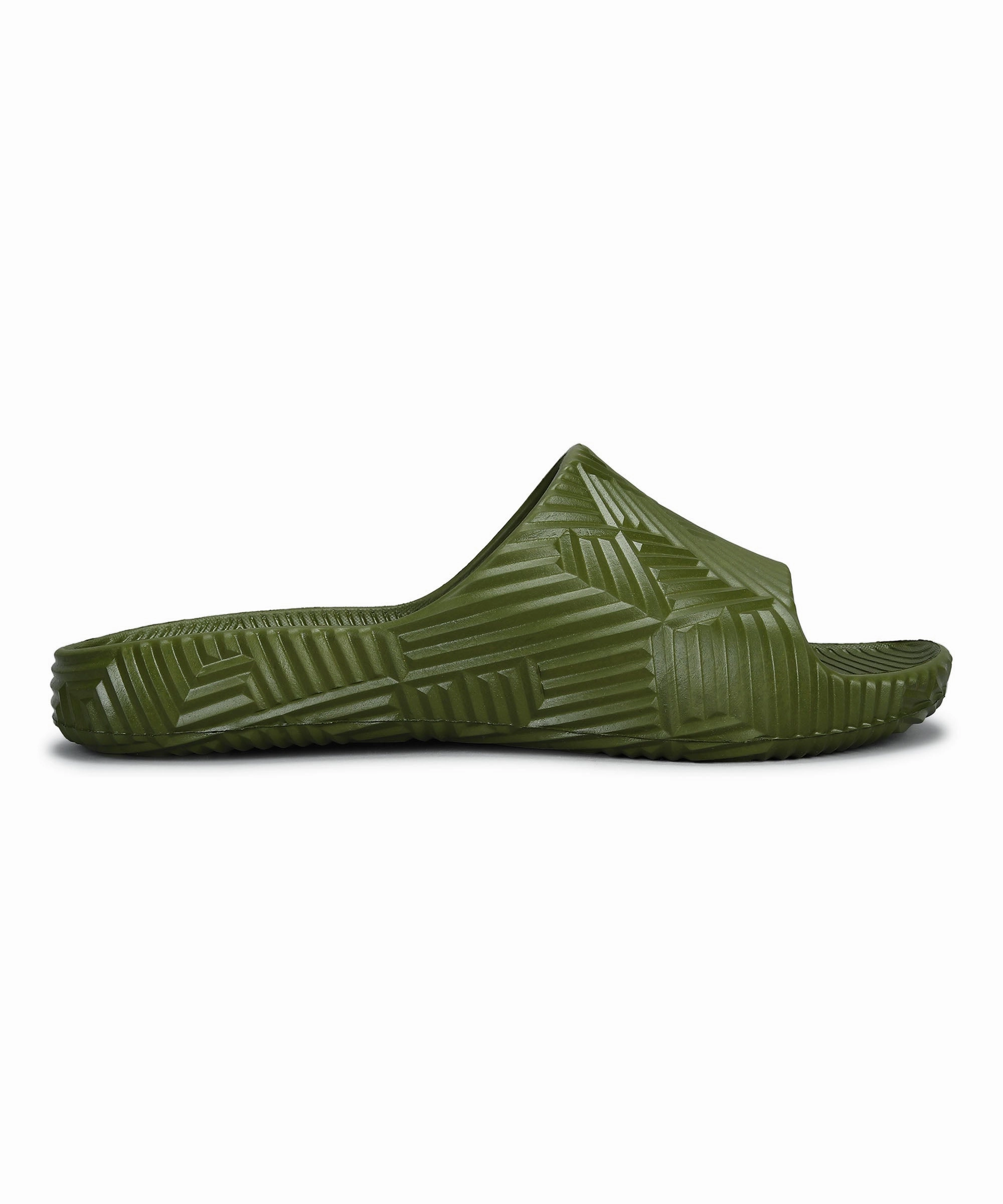 Flip Flops Massage Your Feet Paragon EVK10924G Men's Waterproof Olive Sliders with Comfortable Sole