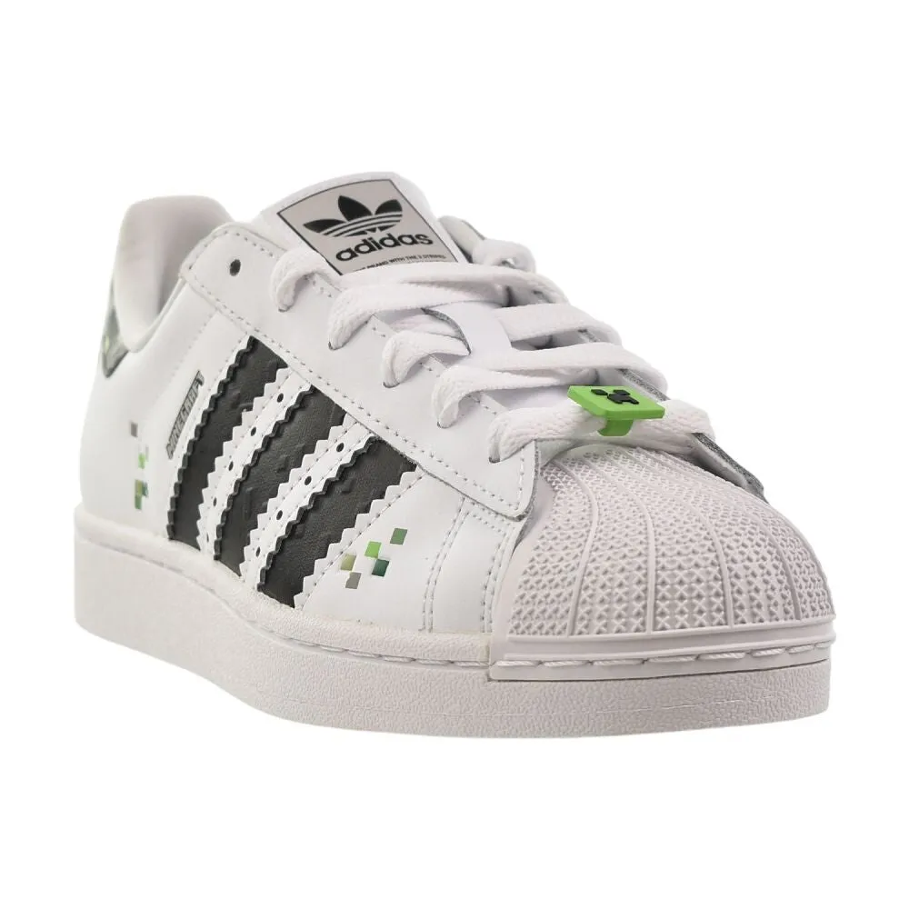 Business Casual Athletic Shoes Adidas Superstar II J x Minecraft Big Kids' Shoes White/Black