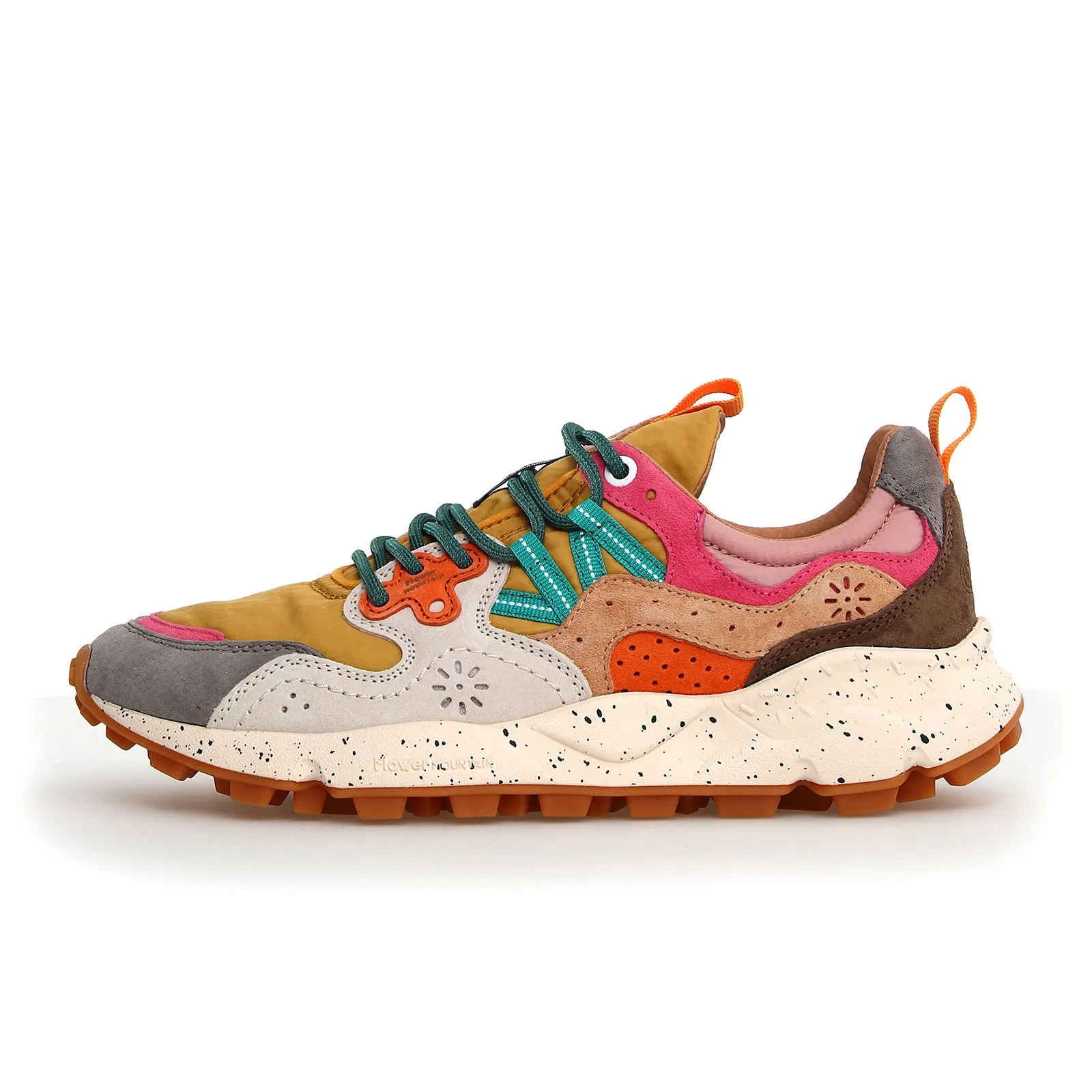 Minimalist Winter Trail Running Shoes Flower Mountain Yamano 3 Sneaker (Women) - Grey/Yellow/Cream