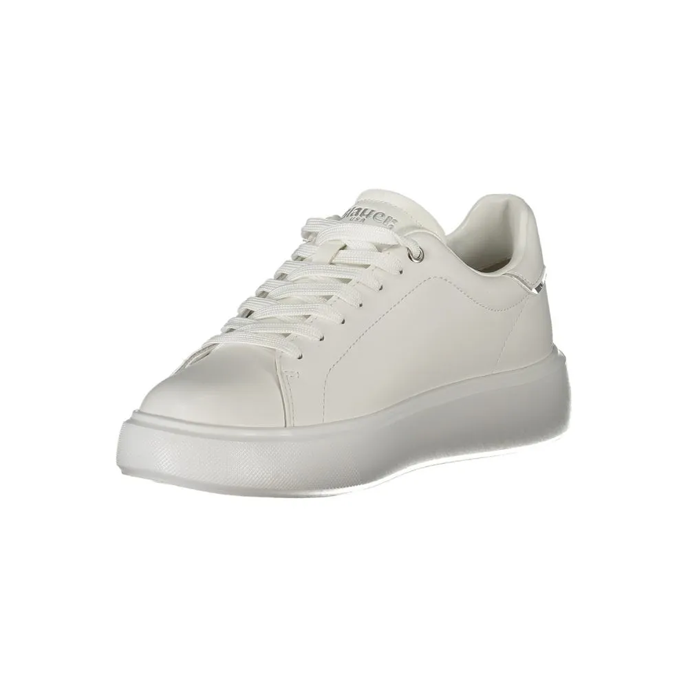 Business Casual Sneakers Blauer White Leather Women Sneaker
