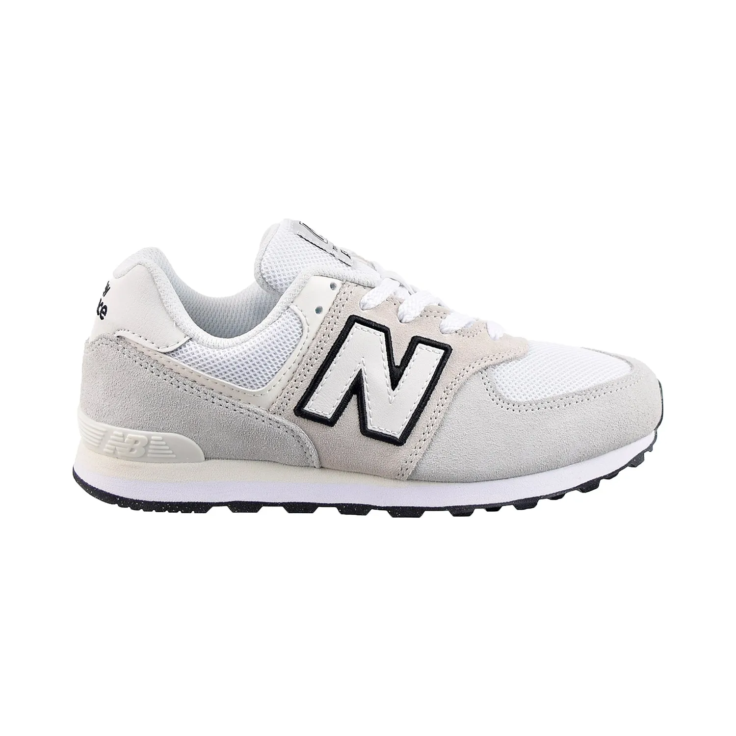 New Balance 574 Big Kids' Shoes Grey-White Running Shoes Vs Tennis Shoes