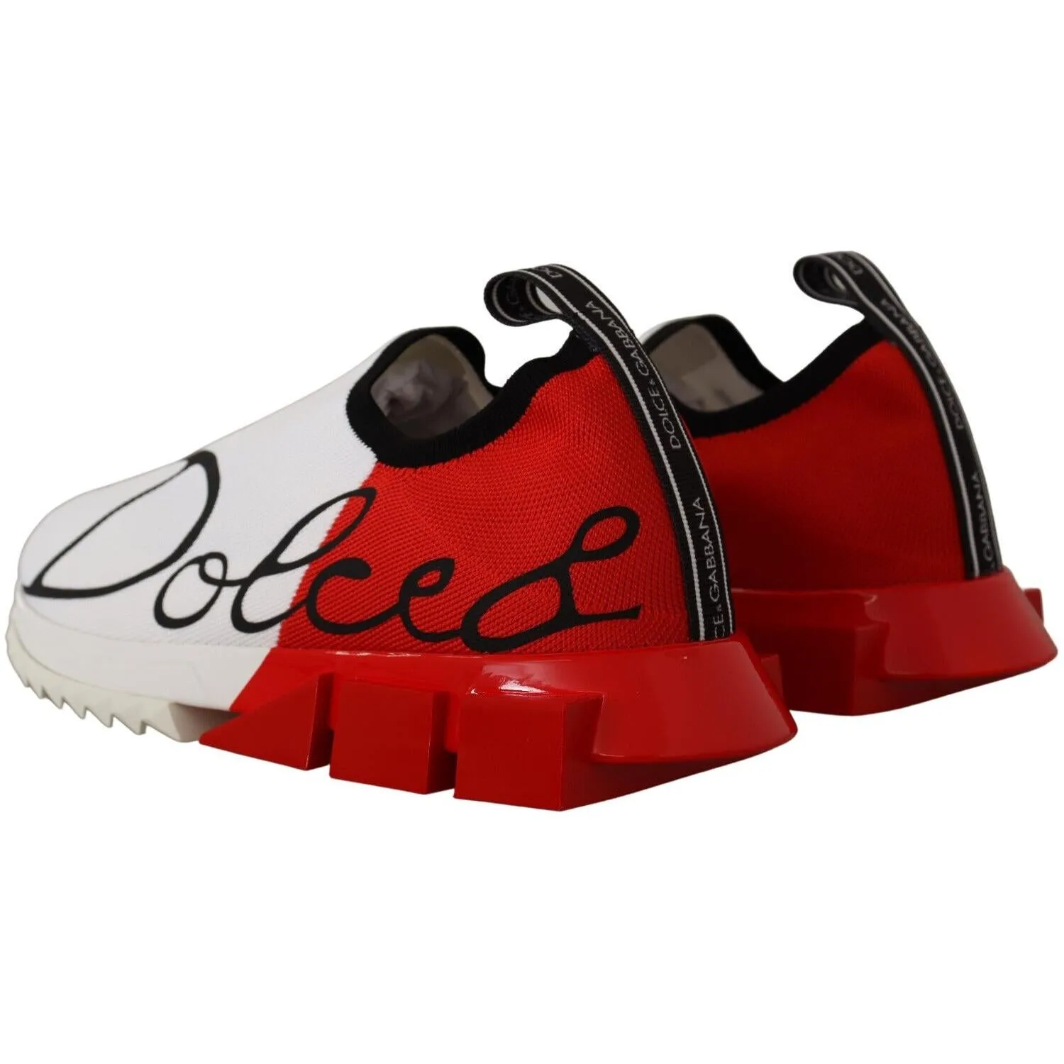 Dolce & Gabbana White Red Sorrento Sandals Sneakers Sandals Montego Bay