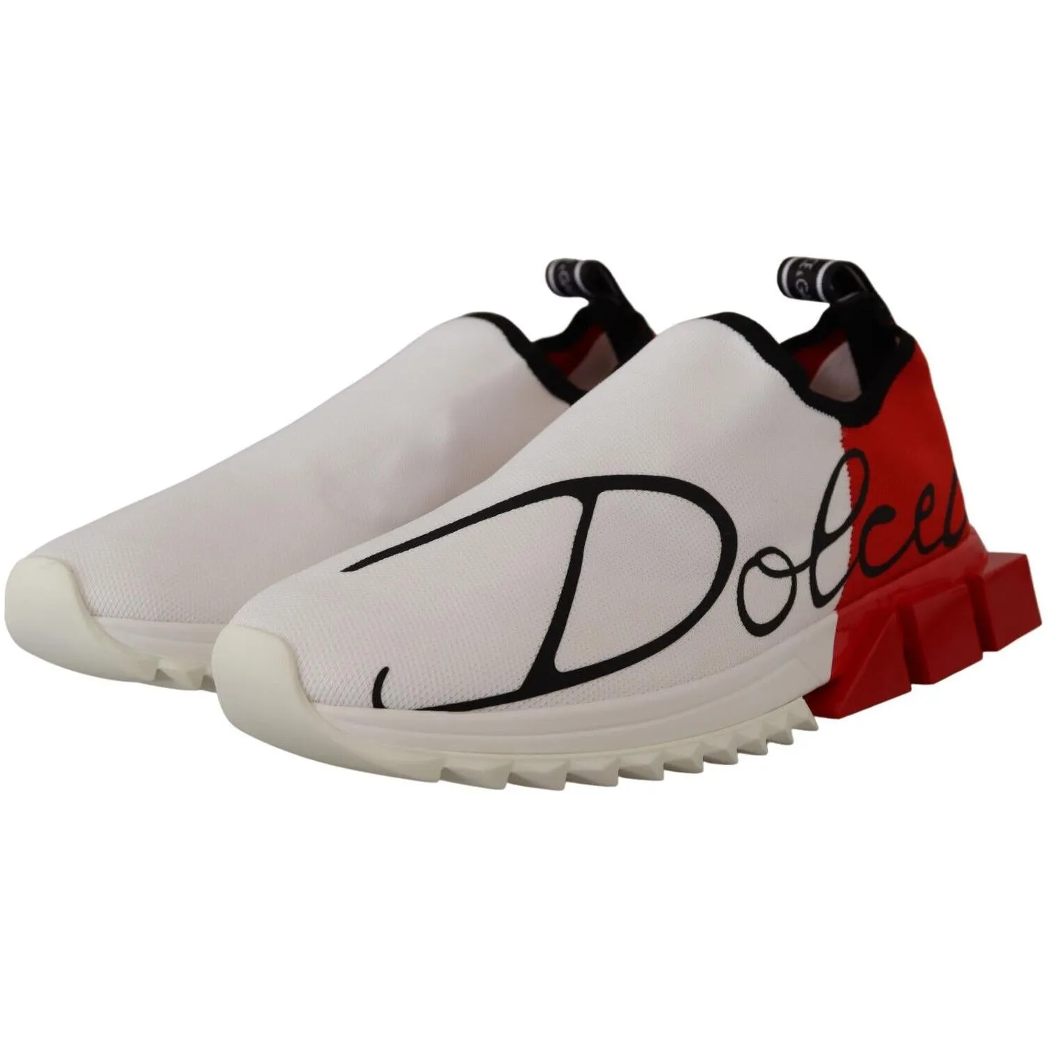 Dolce & Gabbana White Red Sorrento Sandals Sneakers Sofft Wedge Sandals