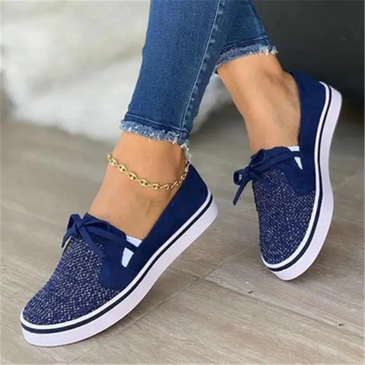Women Brown Dress Shoes Flats Lace-up Canvas Flat Shoes Women Sneakers