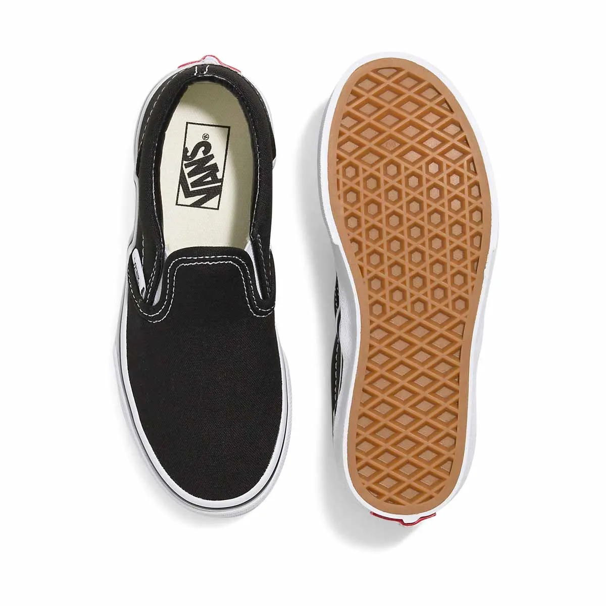 Wide High Top Sneakers Classic Slip-On 'Black/White' Little Kids' Shoes