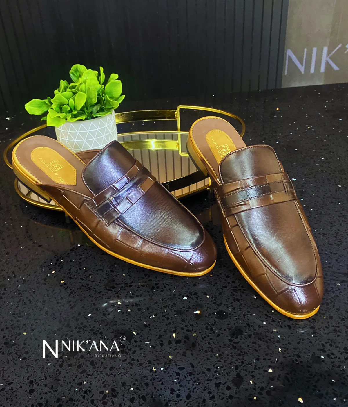 FD002-Leather sandals - Brown Piper Sandals