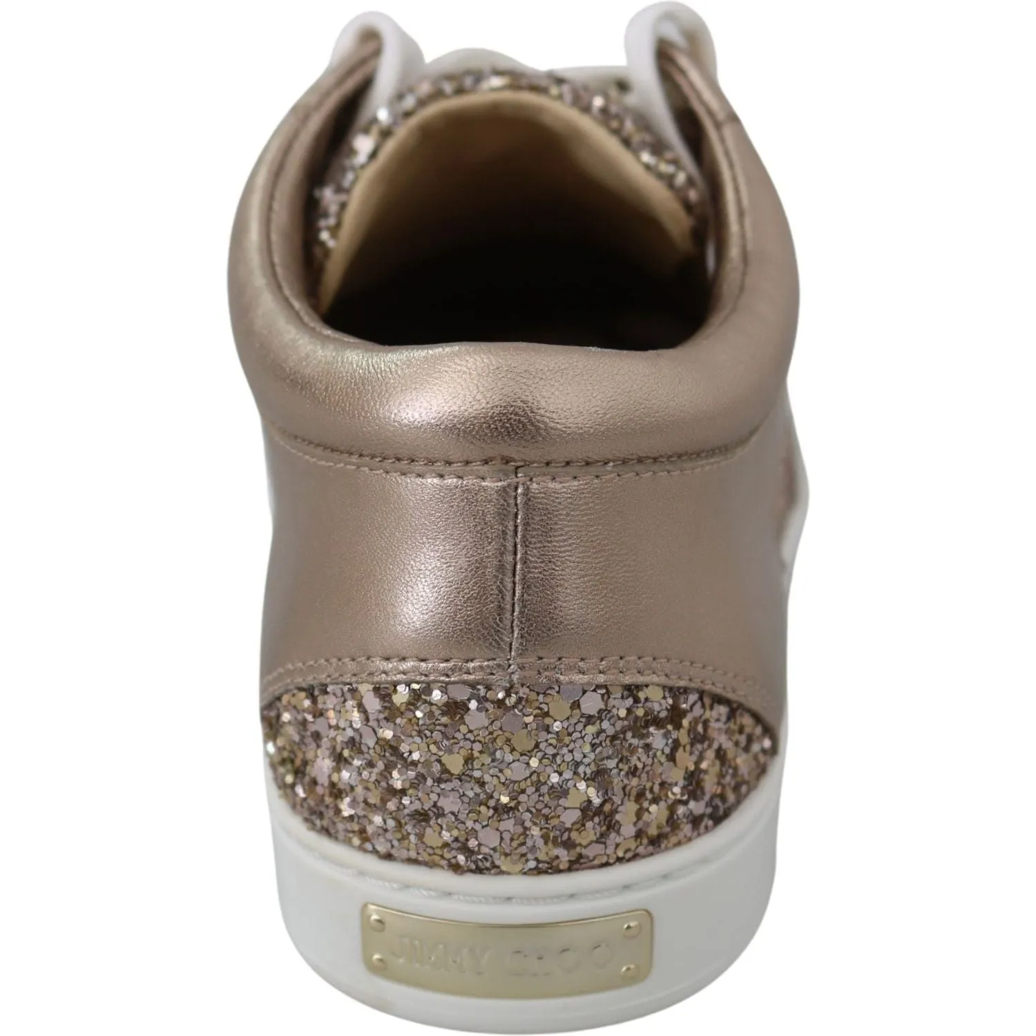 Monarch Sneakers Jimmy Choo Ballet Pink Glitter Leather Sneakers