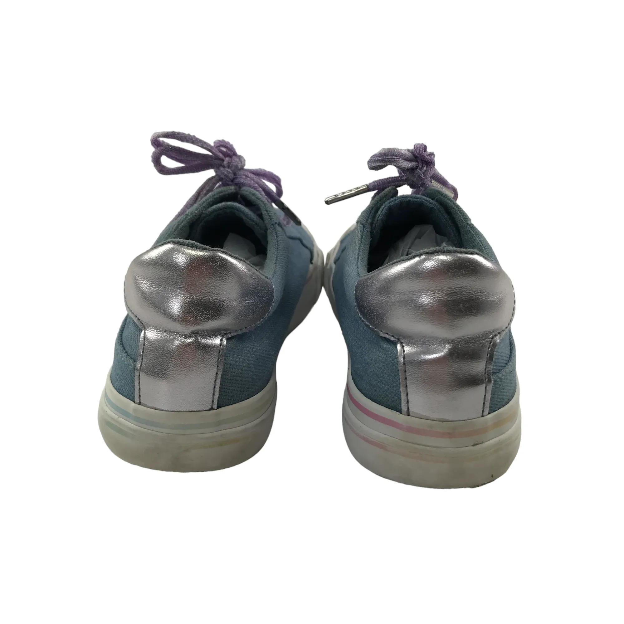 George Trainers Shoe Size 4 Blue Denim Style Canvas Shoes Soft Vii Sneakers