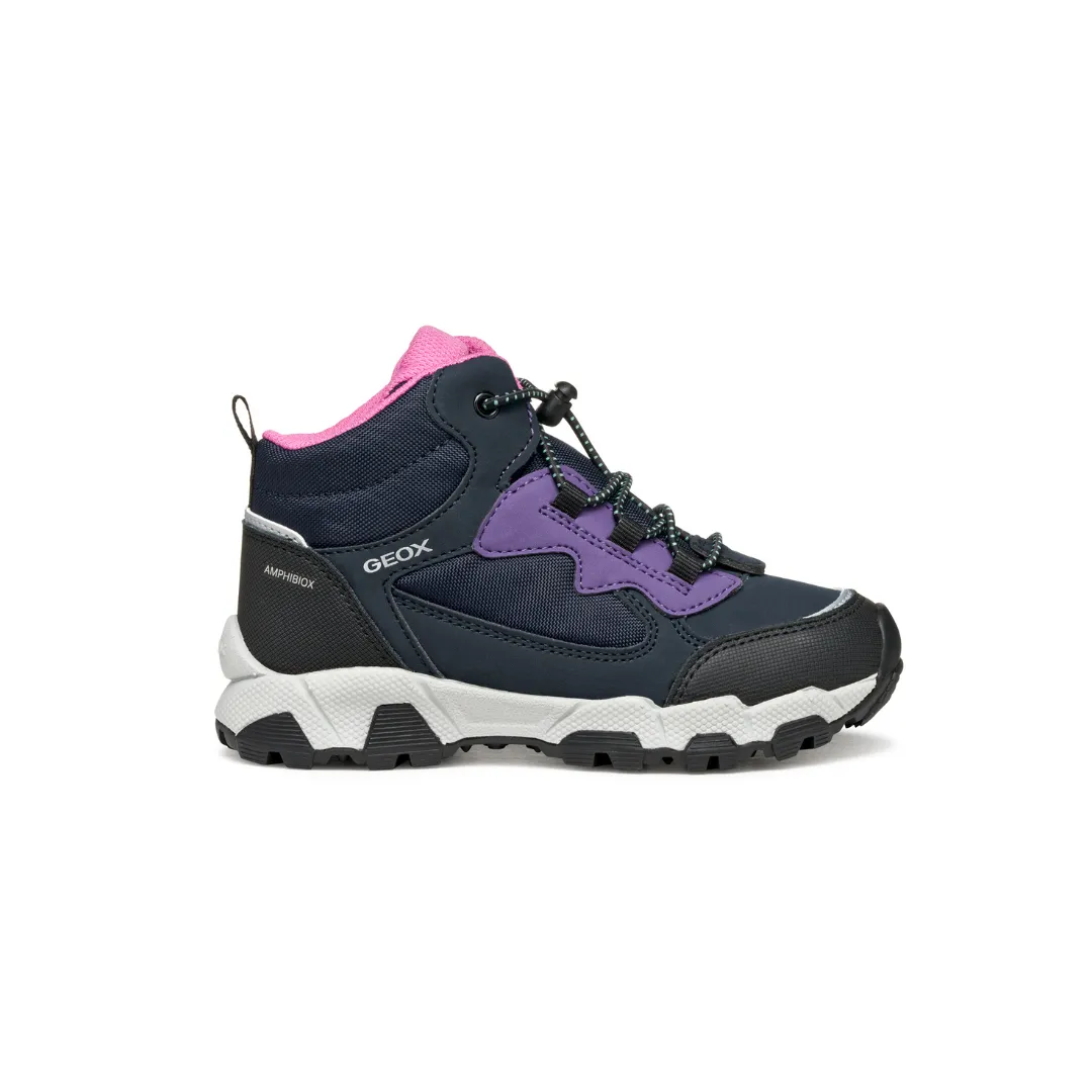 Best Hiking Shoes With Cushioning Geox Kids Shoes | Magnetar | Navy & Violet