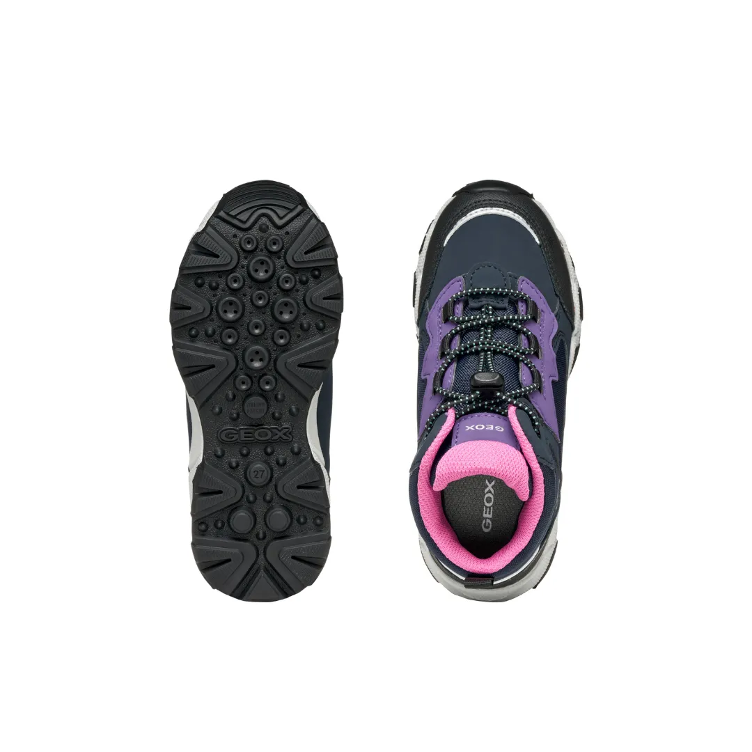 Geox Kids Shoes | Magnetar | Navy & Violet Indoor Rock Climbing Shoes