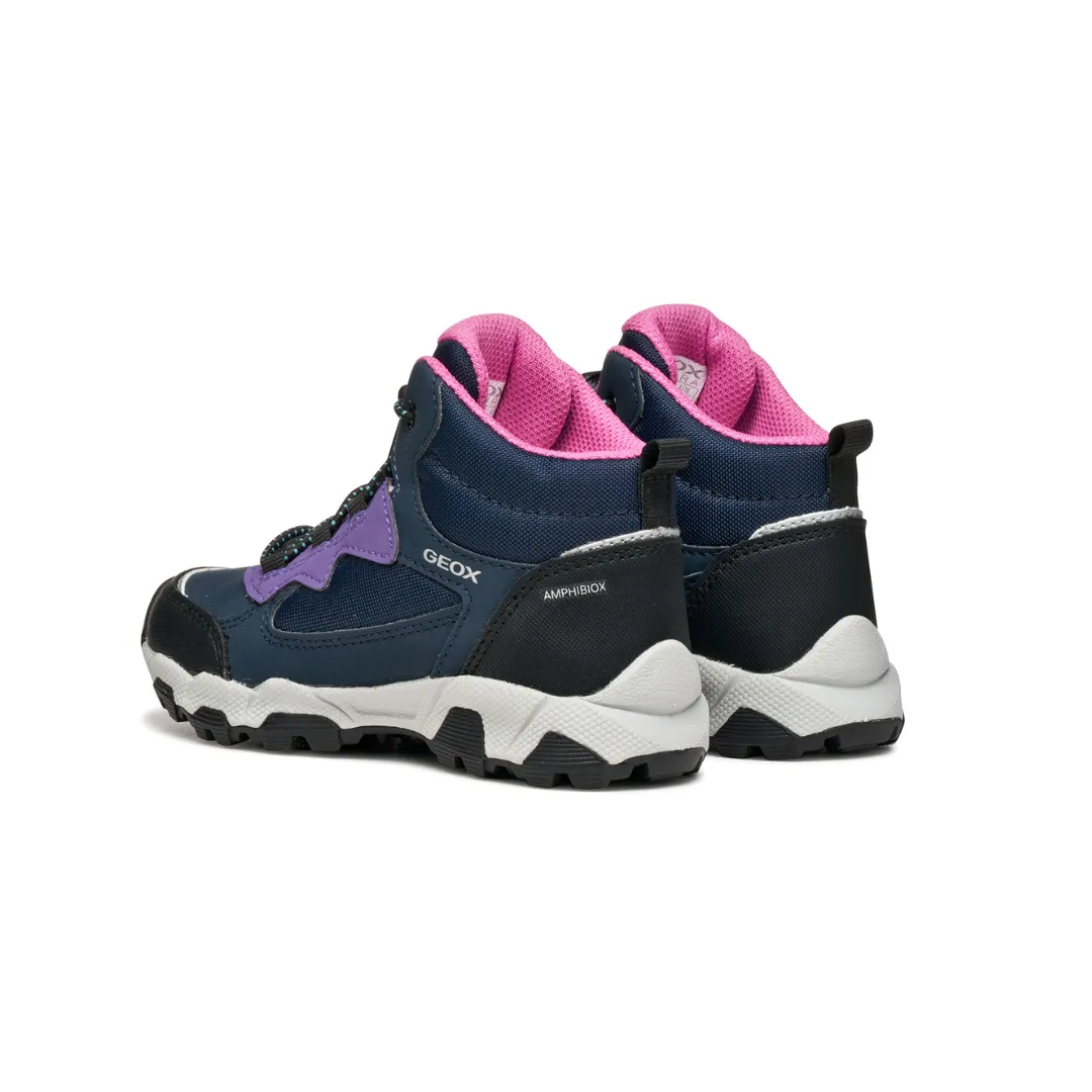 Geox Kids Shoes | Magnetar | Navy & Violet Lacing Techniques For Hiking Shoes