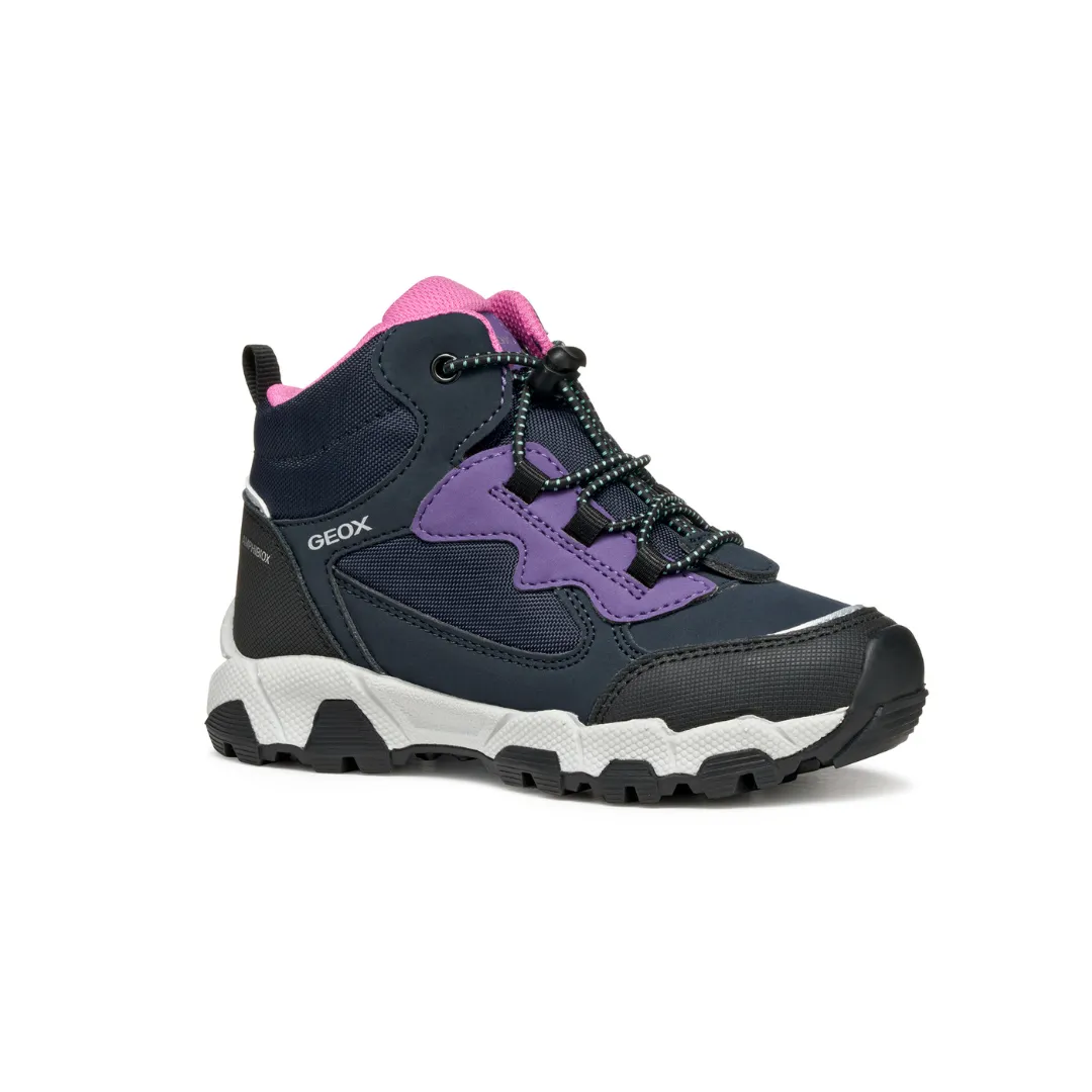 Ross Hiking Shoes Geox Kids Shoes | Magnetar | Navy & Violet