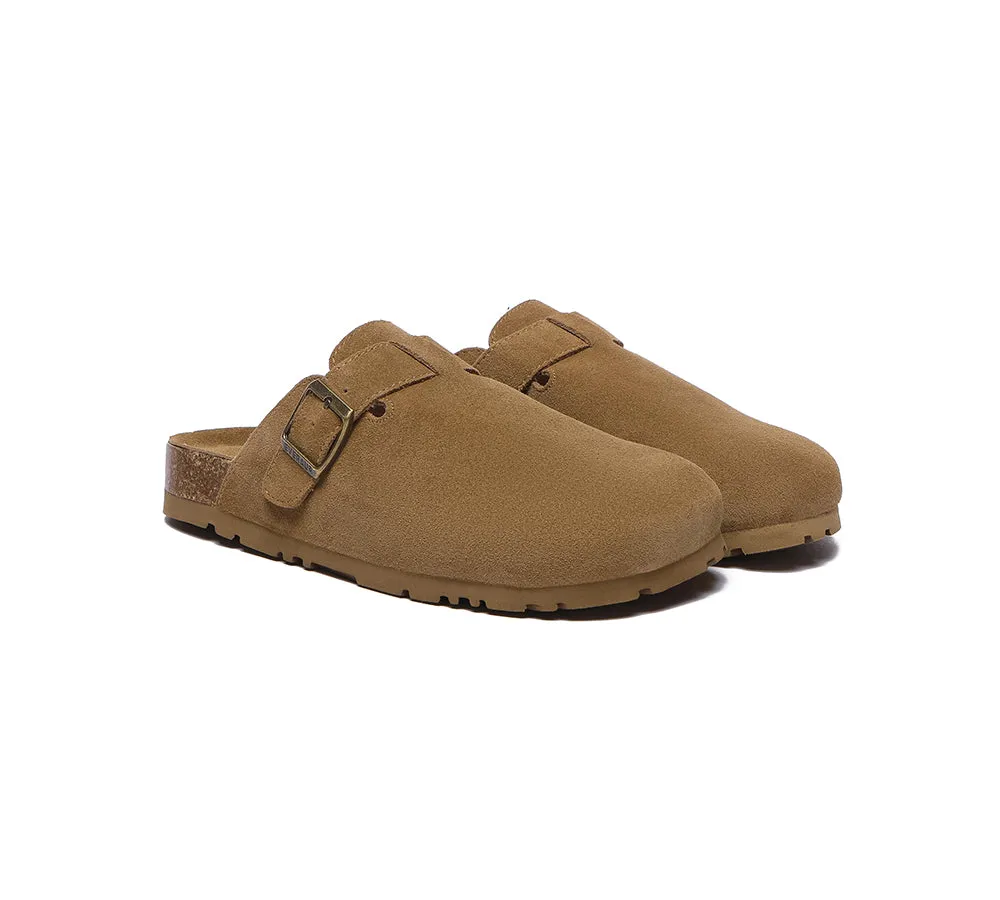 Shoe Pads For Flats EVERAU Men Adjustable Buckled Straps Slip-on Flat Sandal Slides Large Size Mason