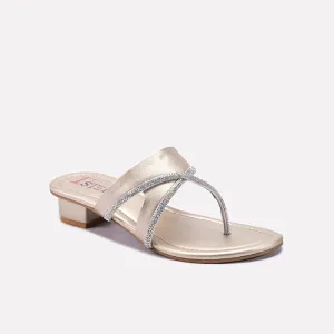 Gold Fancy Slippers For Girls 0730330 Heel Pain From