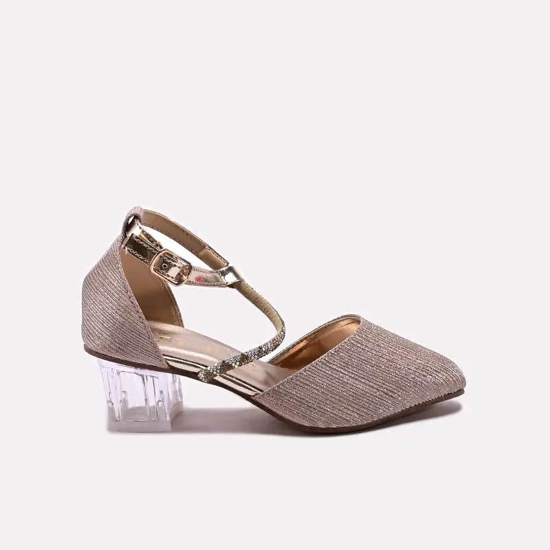 High Vamp Flat Shoes Golden Fancy Pumps 0710571