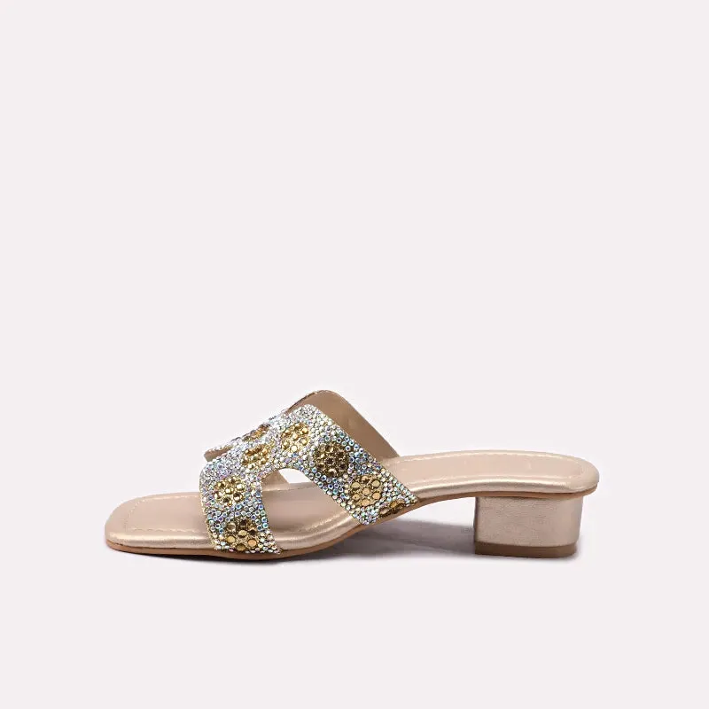 Branded Shoes Golden Fancy Slipper 0730365