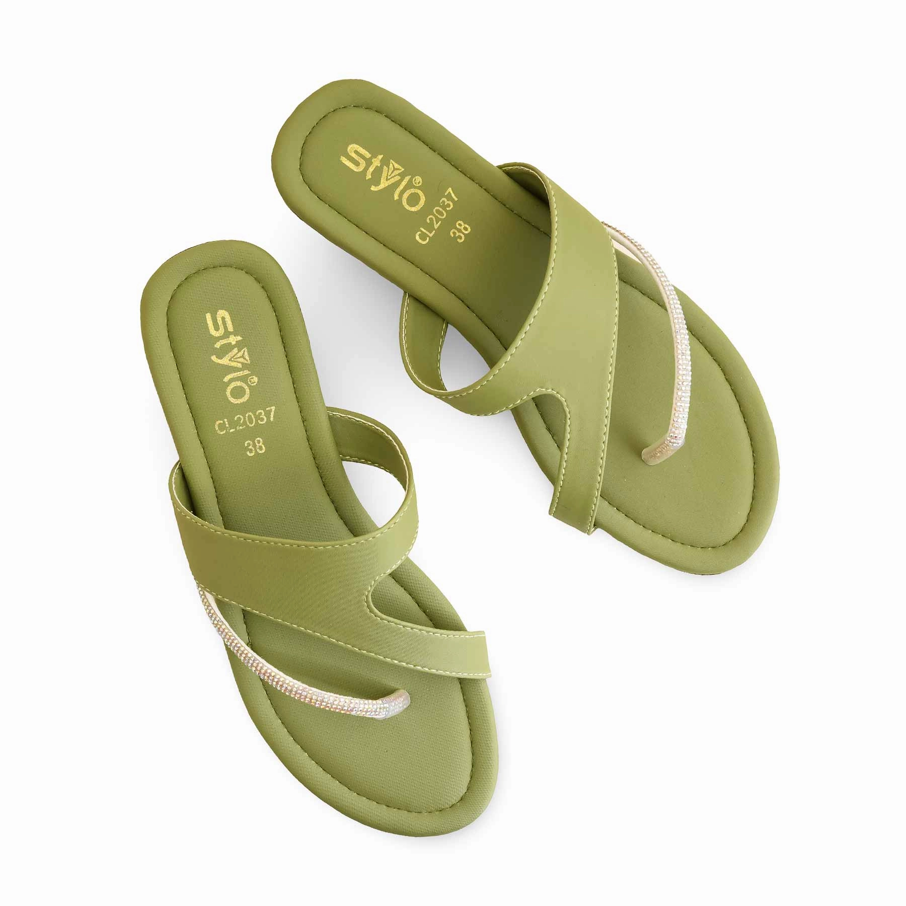 Armani Jeans Casual Shoes PISTAGREEN Casual Women Chappal CL2037