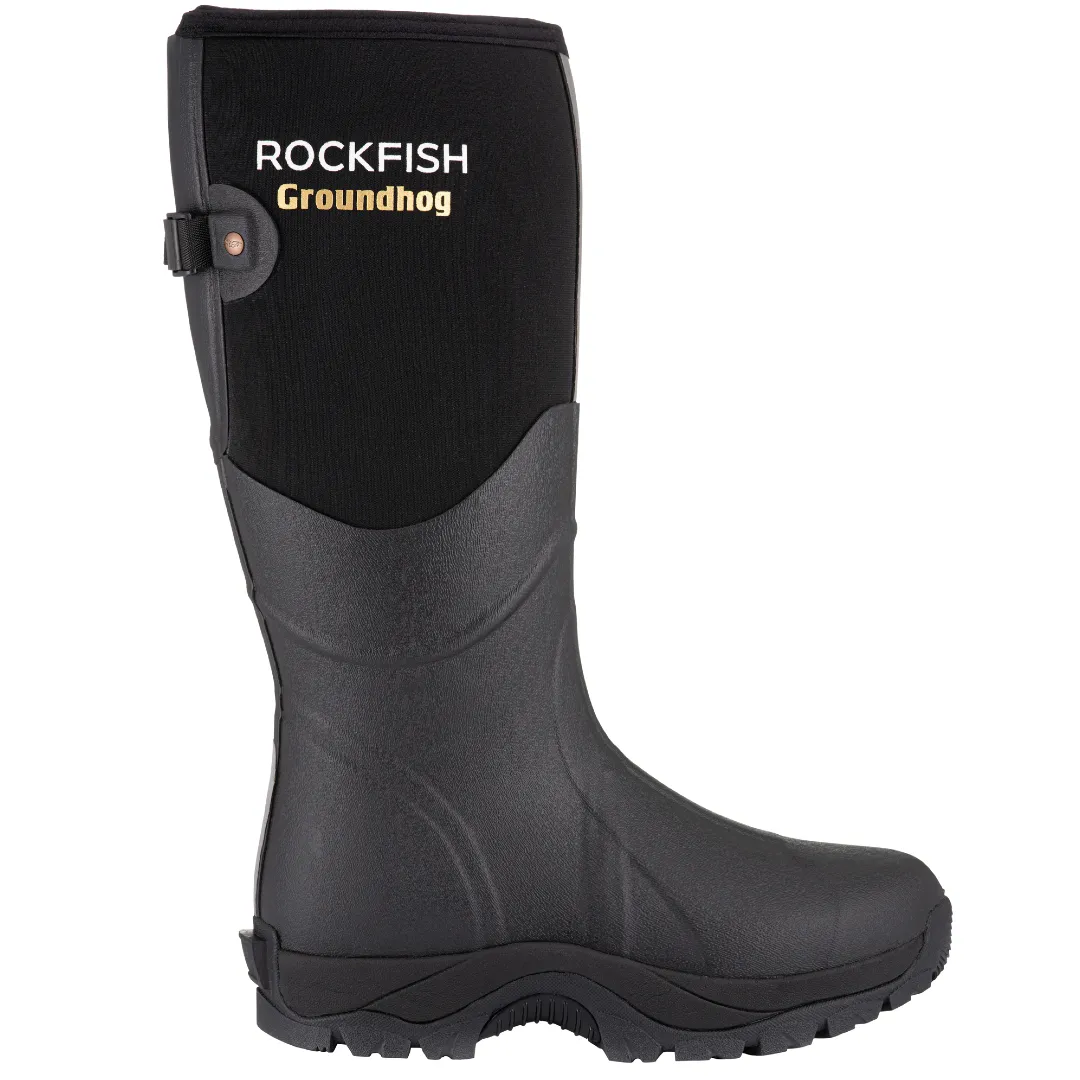 Captain Boots Groundhog Tall Side Adjustable 5mm Neoprene Insulated Wellington Boots