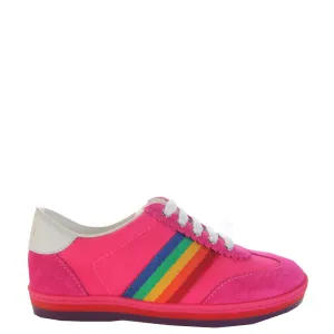 Break In Skate Shoes Gucci Kids Pink Shoes With Rainbow Stripe