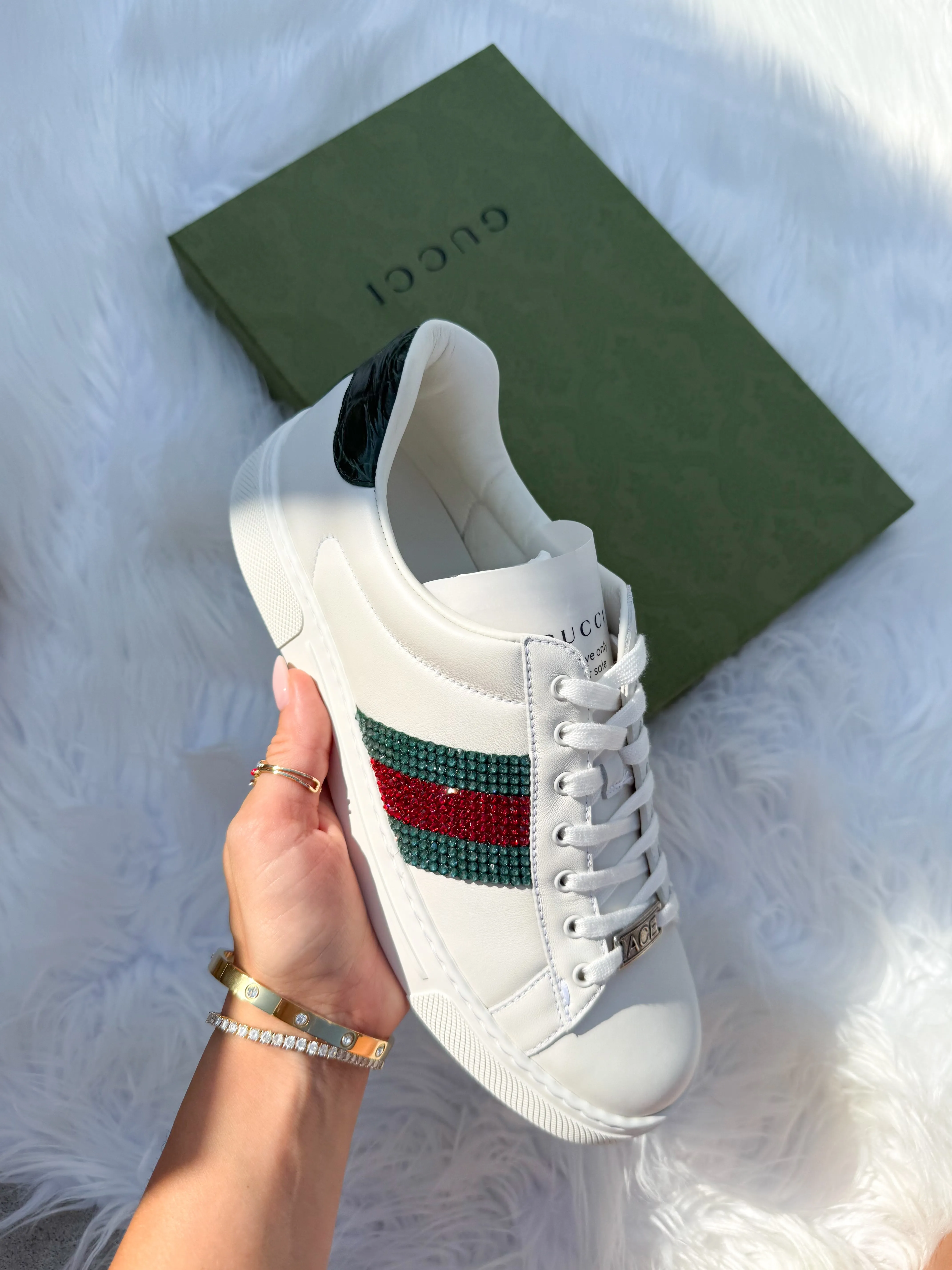 Lightest Adidas Basketball Shoes GUCCI Swarovski Womens Ace Sneaker