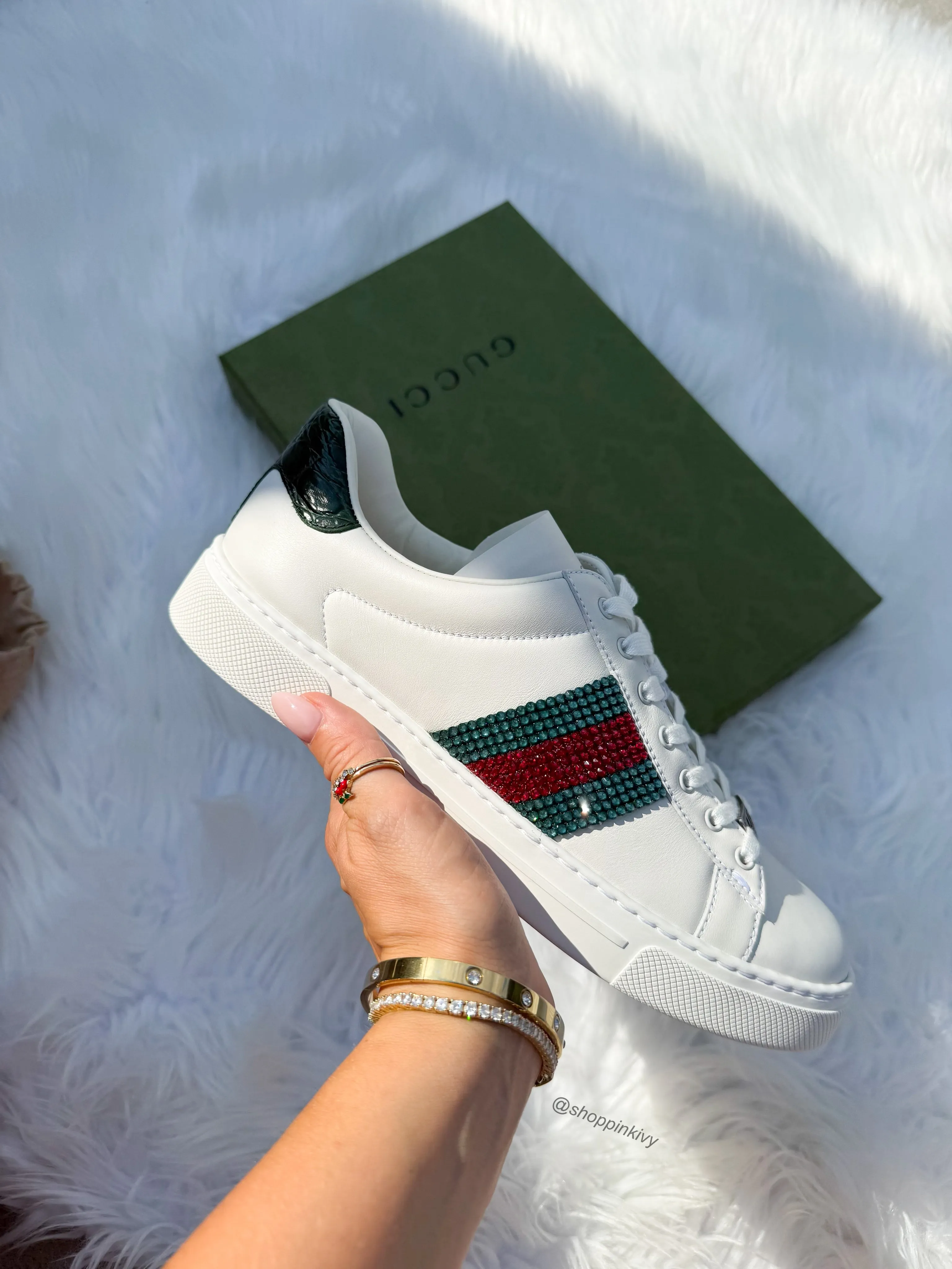 Adidas Nora Skate Shoe GUCCI Swarovski Womens Ace Sneaker