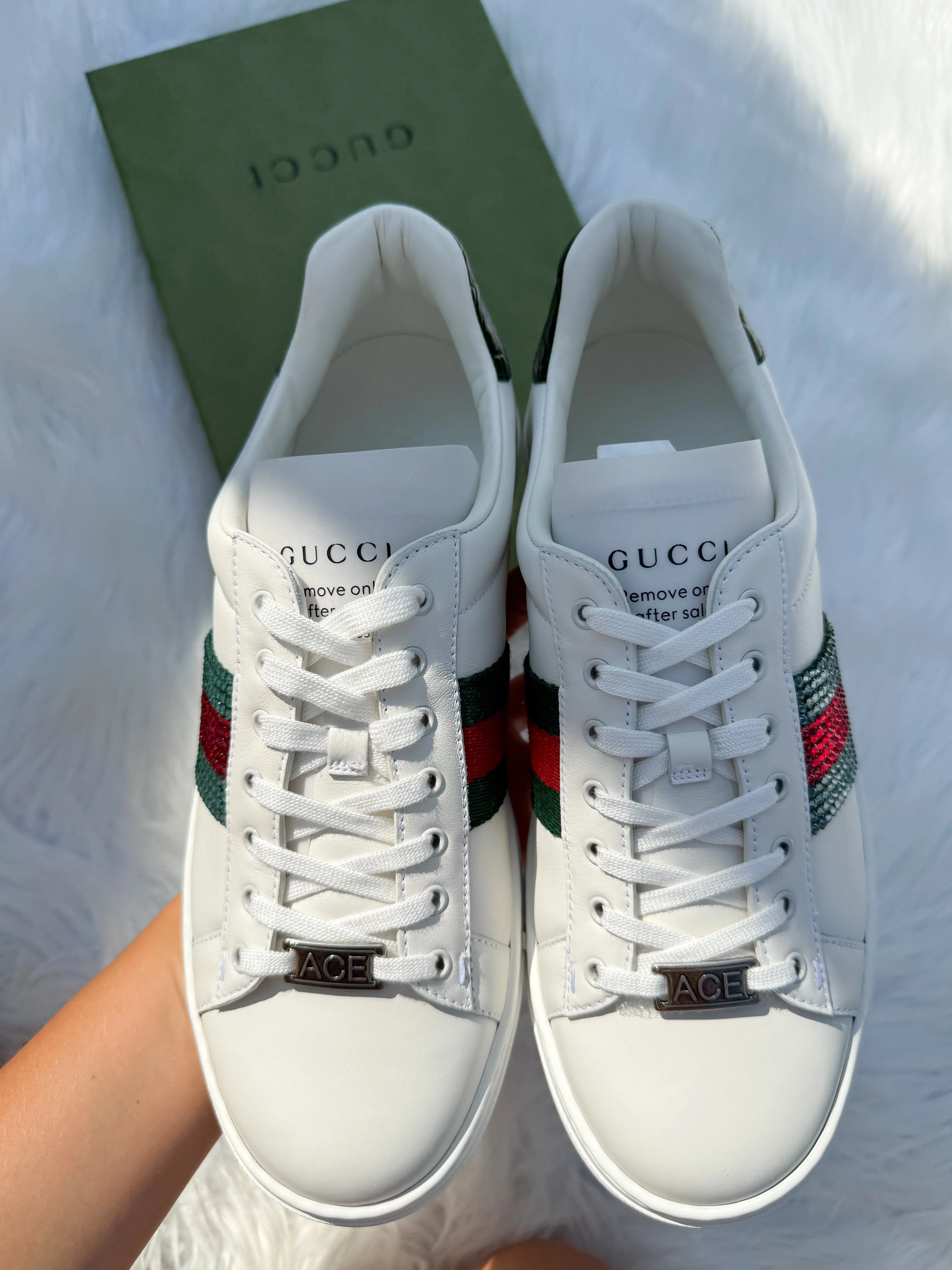 Adidas Shoes Nmd Human Race GUCCI Swarovski Womens Ace Sneaker
