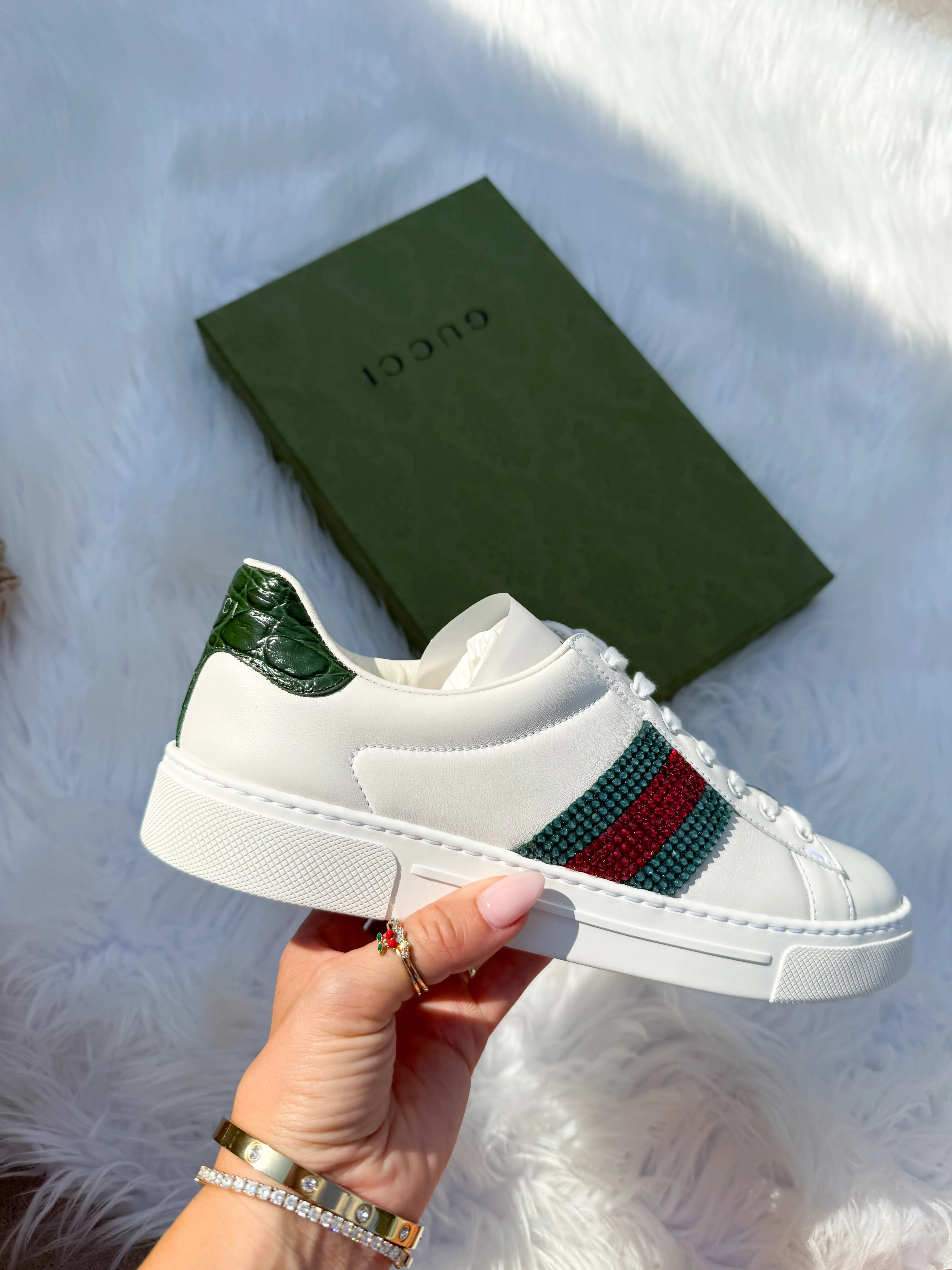 Golf Shoes Adidas Adipure GUCCI Swarovski Womens Ace Sneaker