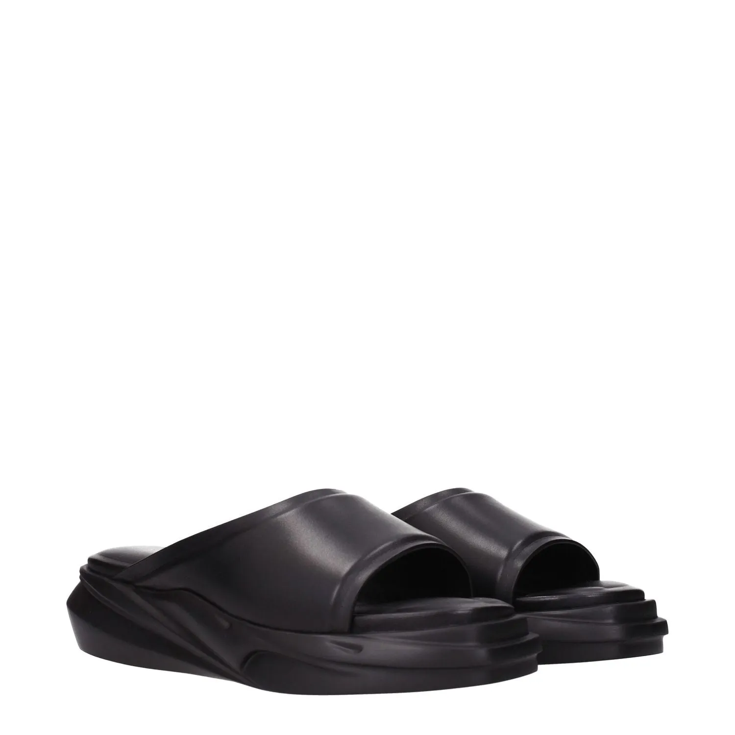 Map Of Sandals Resorts Alyx Black Leather Slippers